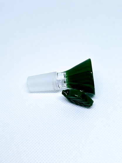 14mm Green Leaf Handle Star Screen Filter Bowl Slide