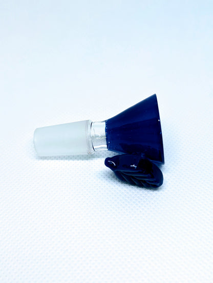 14mm Blue Leaf Handle Star Screen Filter Bowl Slide