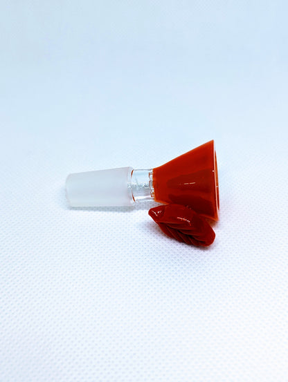 14mm Orange Leaf Handle Star Screen Filter Bowl Slide