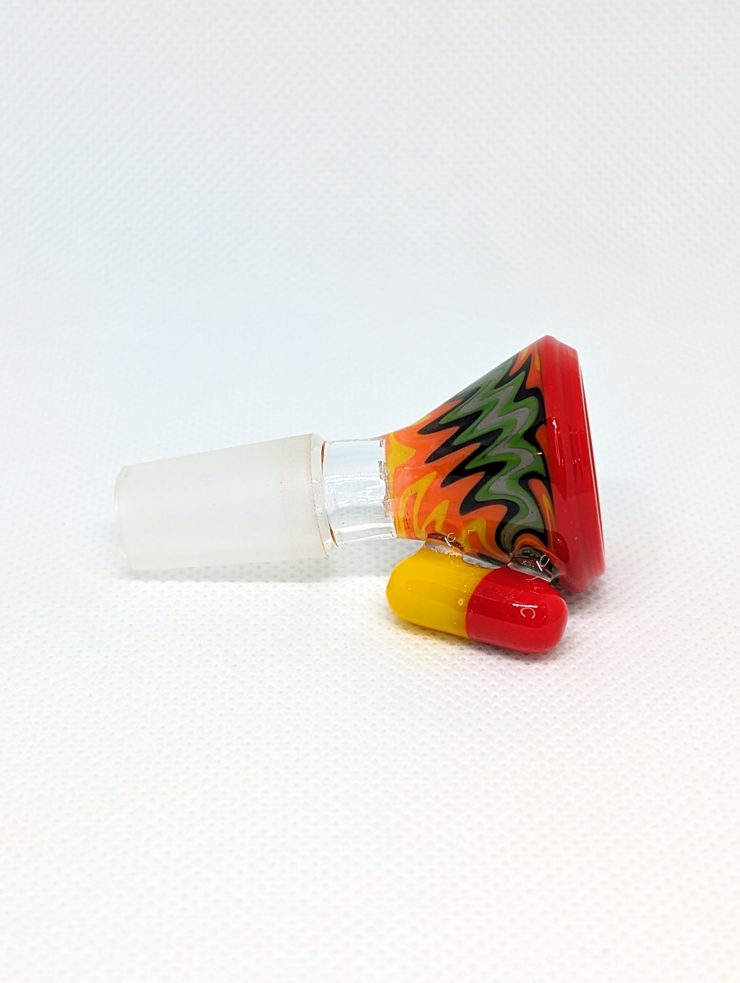 14mm Rasta Pill Handle Wig Wag Screen Bowl