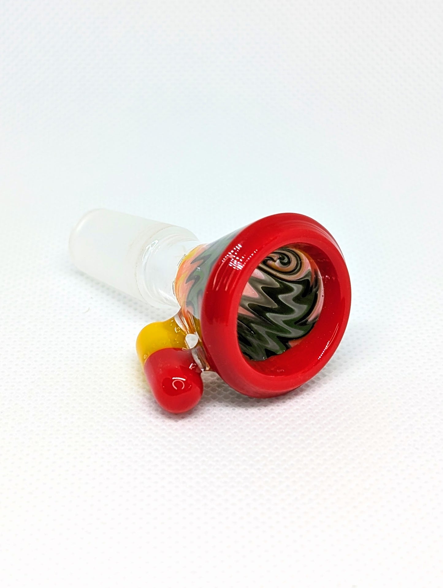 14mm Rasta Pill Handle Wig Wag Screen Bowl