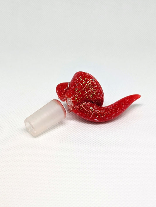 14mm Red Crushed Opal Horned Screen Filter Bowl