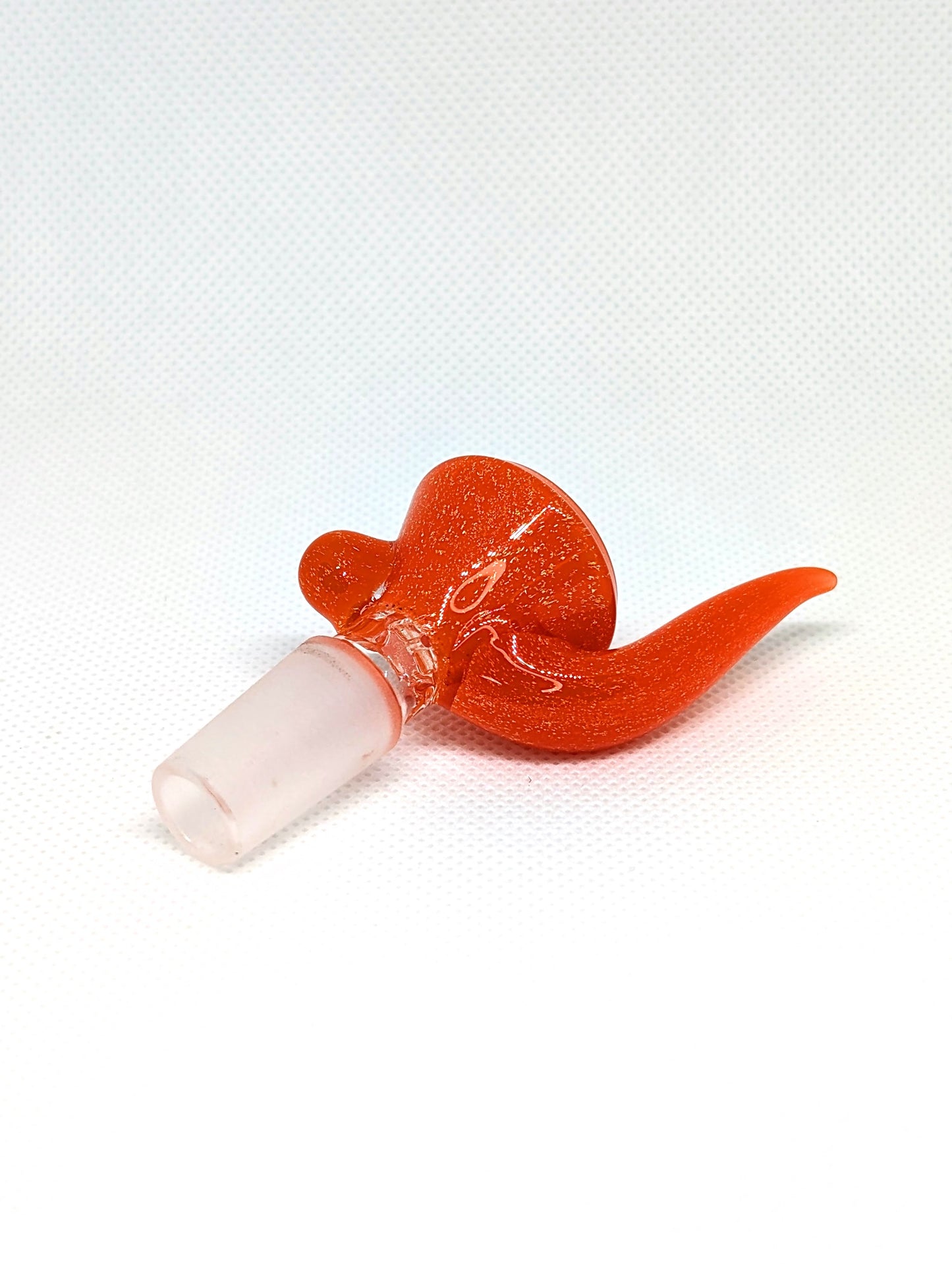 14mm Orange Crushed Opal Horned Screen Filter Bowl