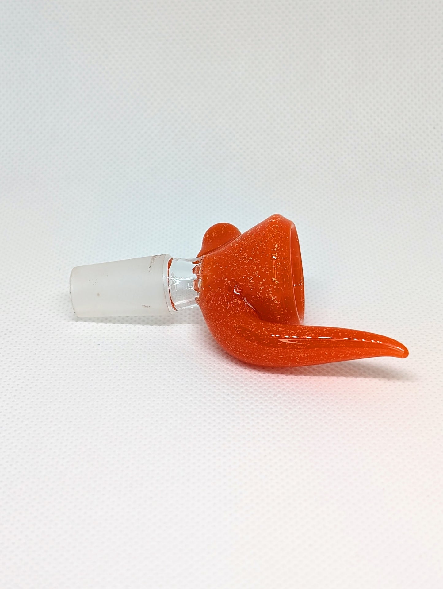 14mm Orange Crushed Opal Horned Screen Filter Bowl