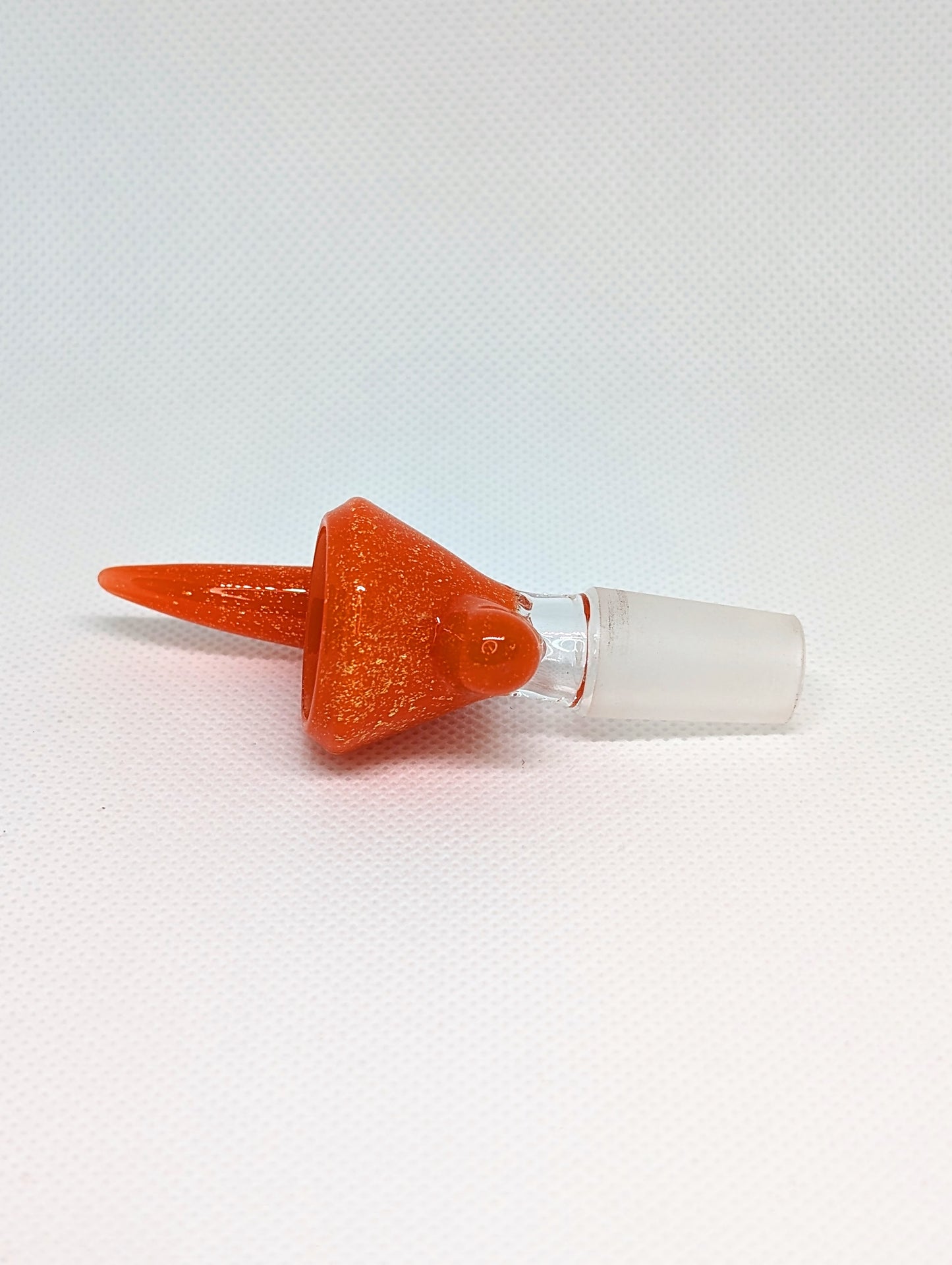 14mm Orange Crushed Opal Horned Screen Filter Bowl