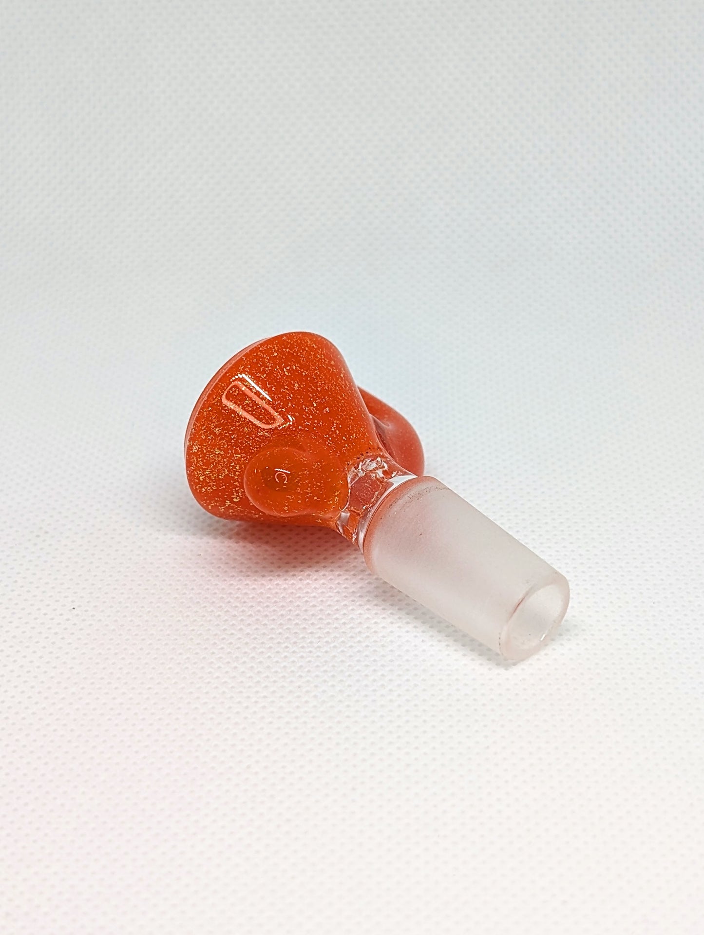 14mm Orange Crushed Opal Horned Screen Filter Bowl