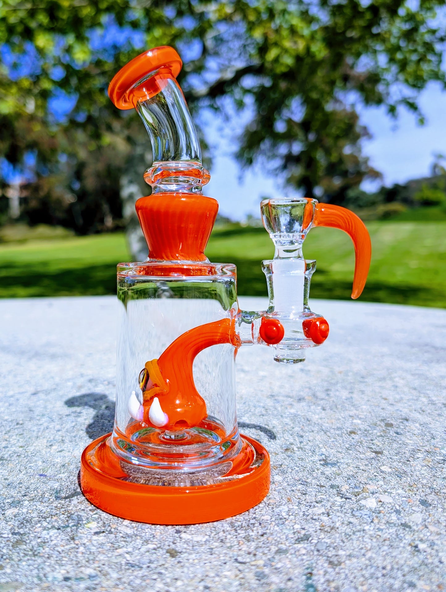 8" Tangerine Cyclops Rig & Matching Screen Filter Bowl