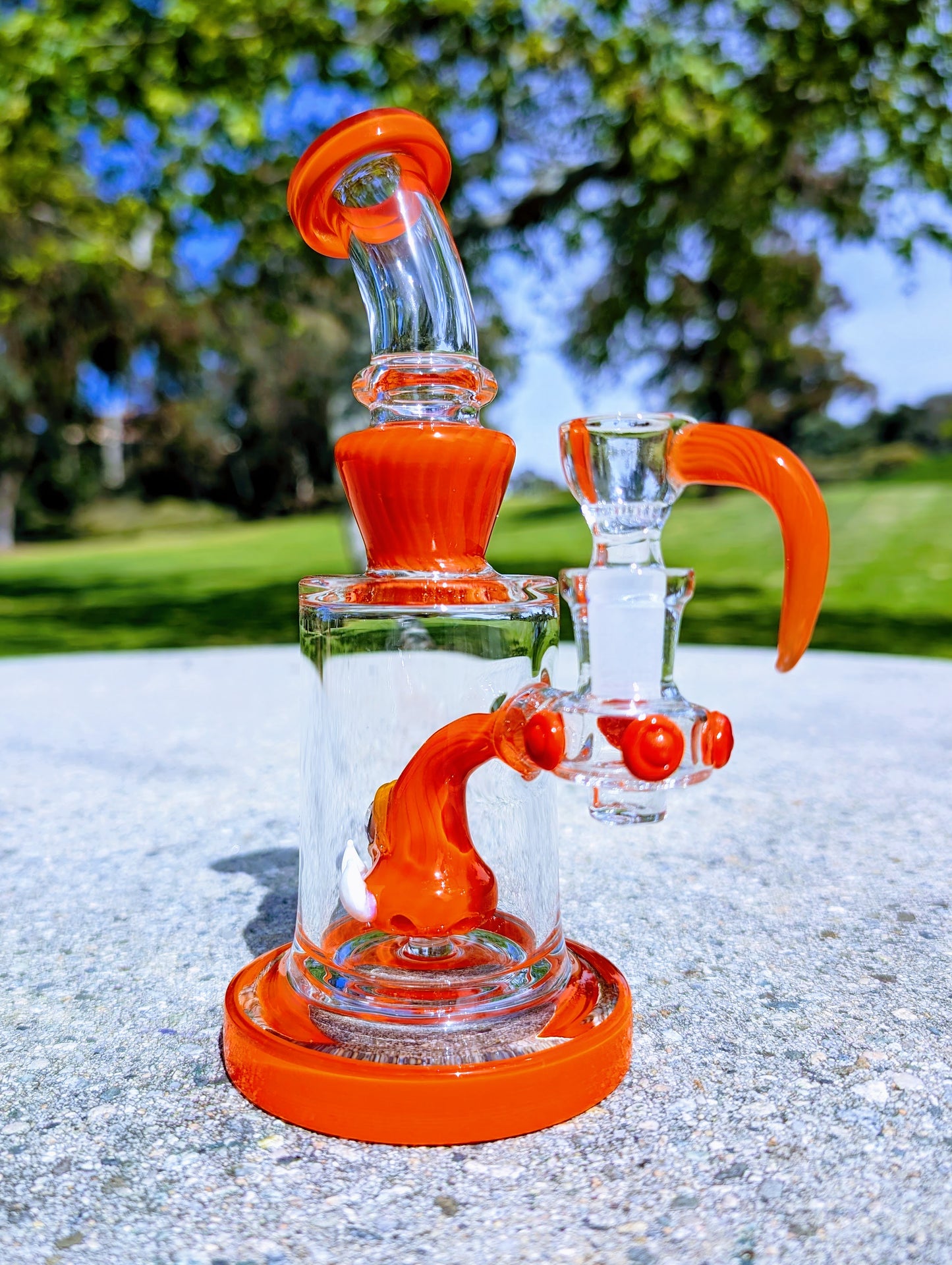 8" Tangerine Cyclops Rig & Matching Screen Filter Bowl