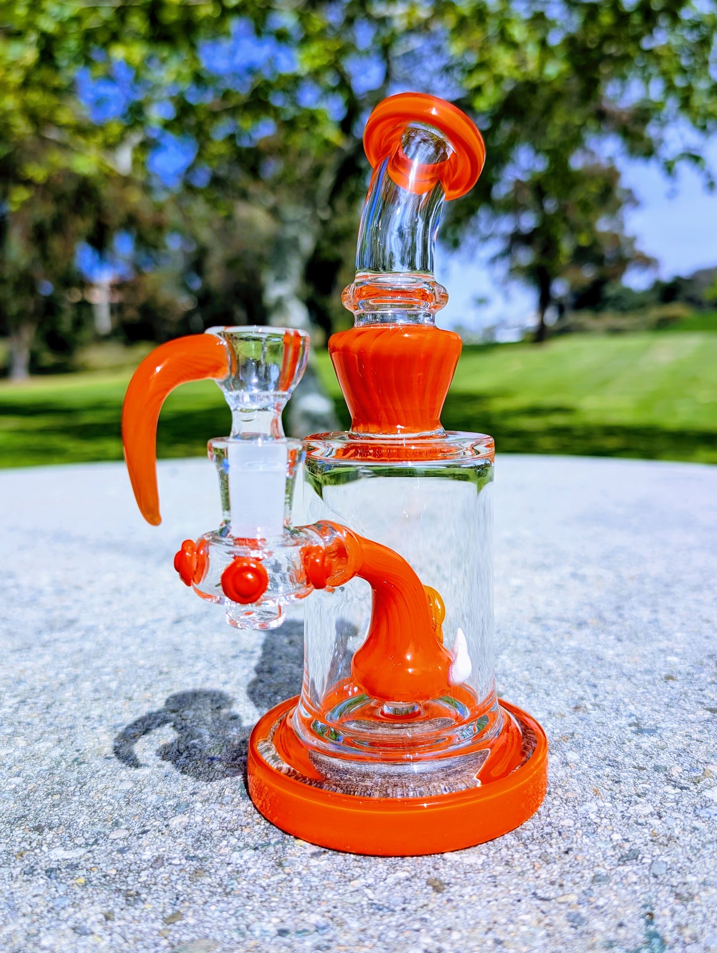 8" Tangerine Cyclops Rig & Matching Screen Filter Bowl