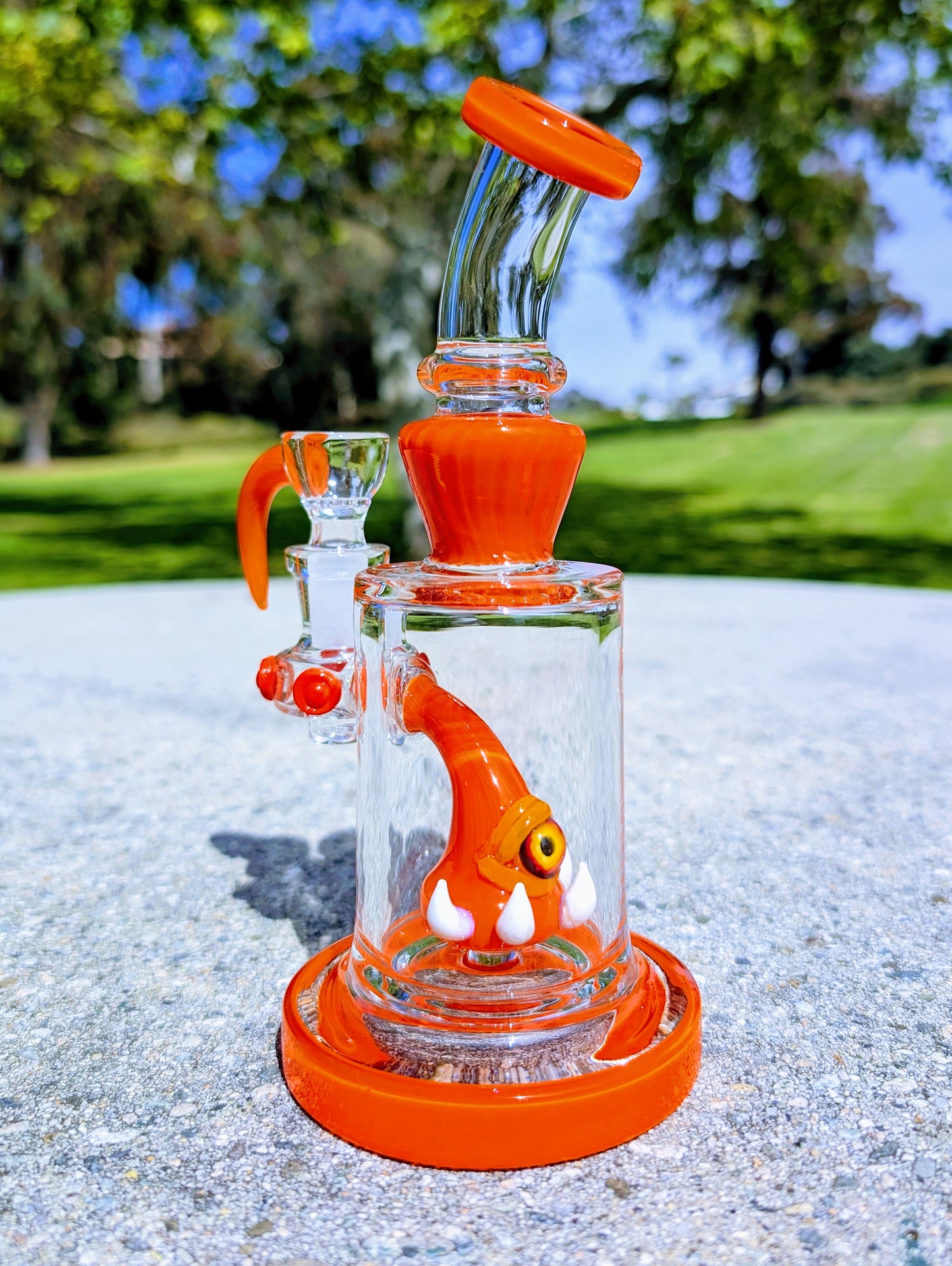 8" Tangerine Cyclops Rig & Matching Screen Filter Bowl