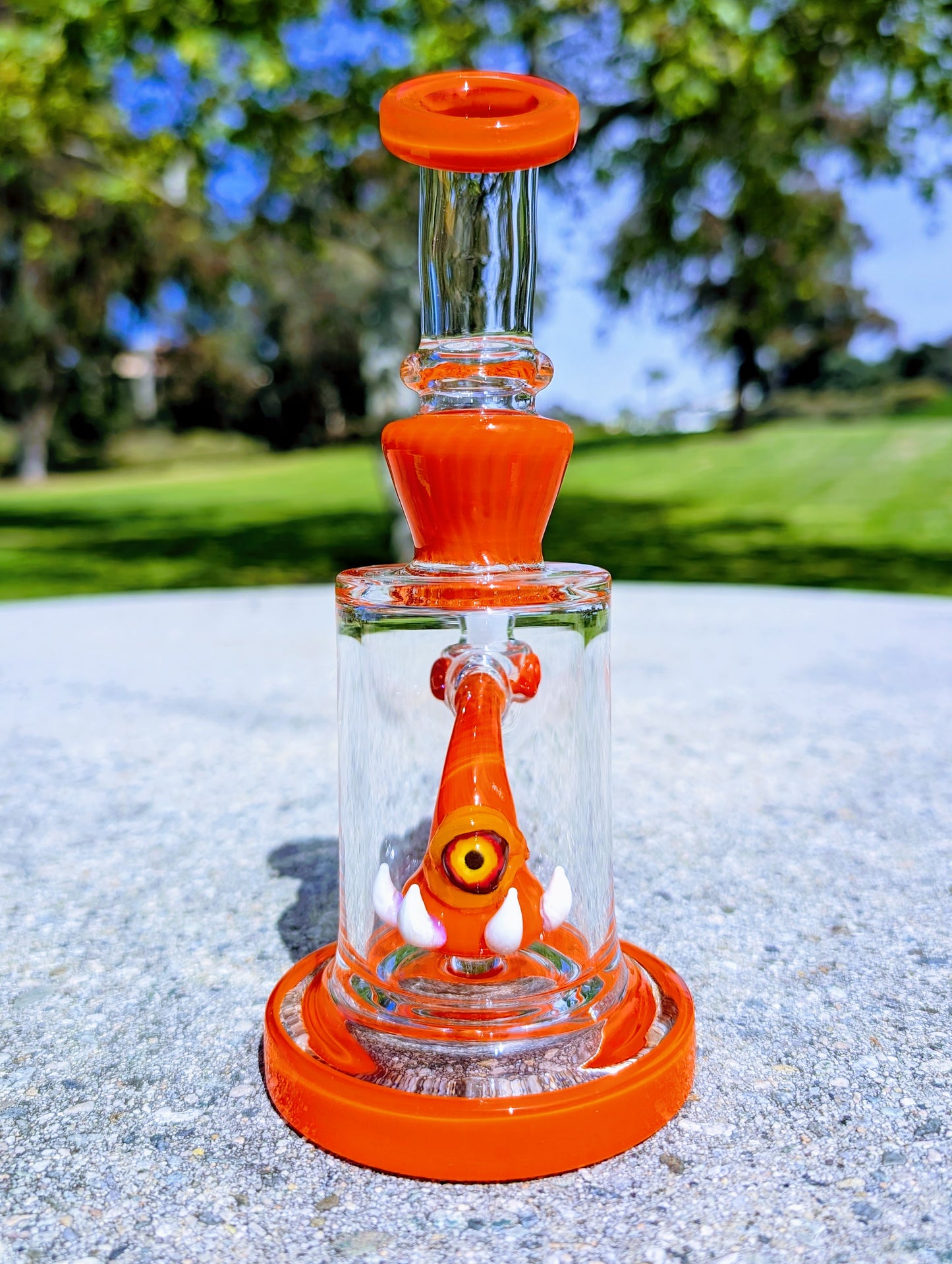 8" Tangerine Cyclops Rig & Matching Screen Filter Bowl