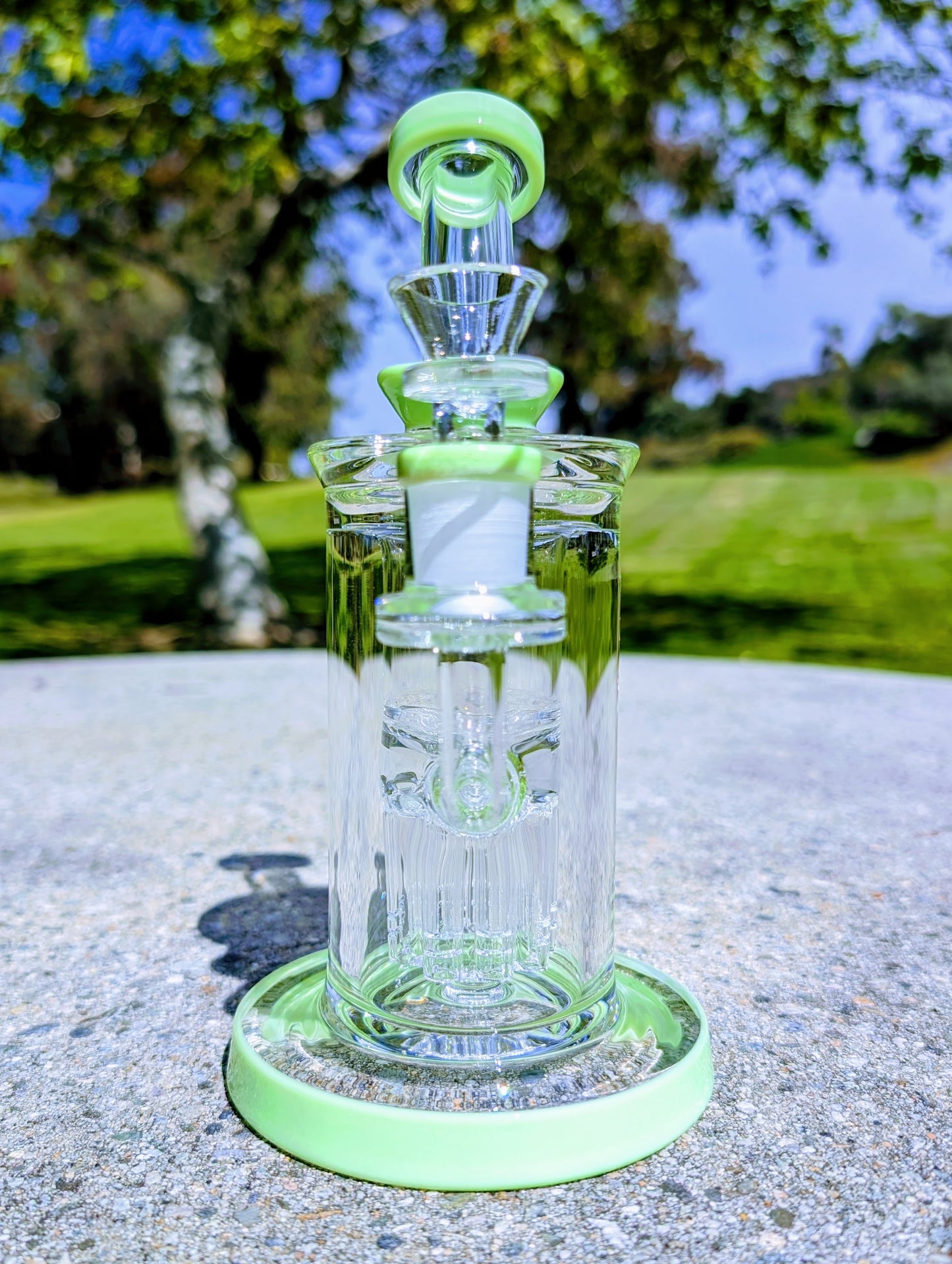 9" Thick & Heavy Green Tree Perc Incycler Recycler