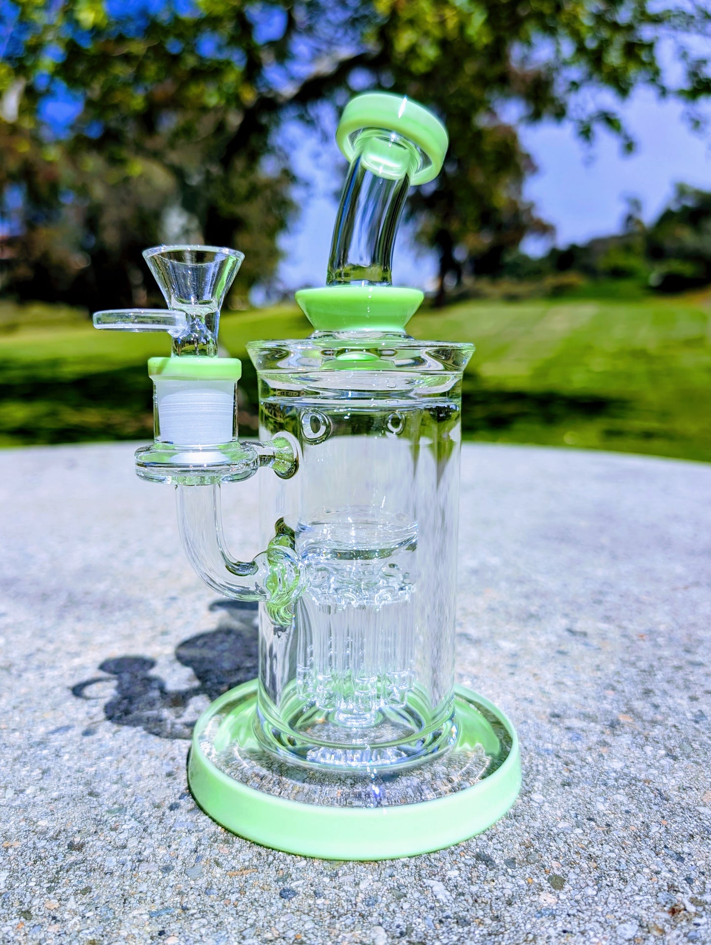 9" Thick & Heavy Green Tree Perc Incycler Recycler