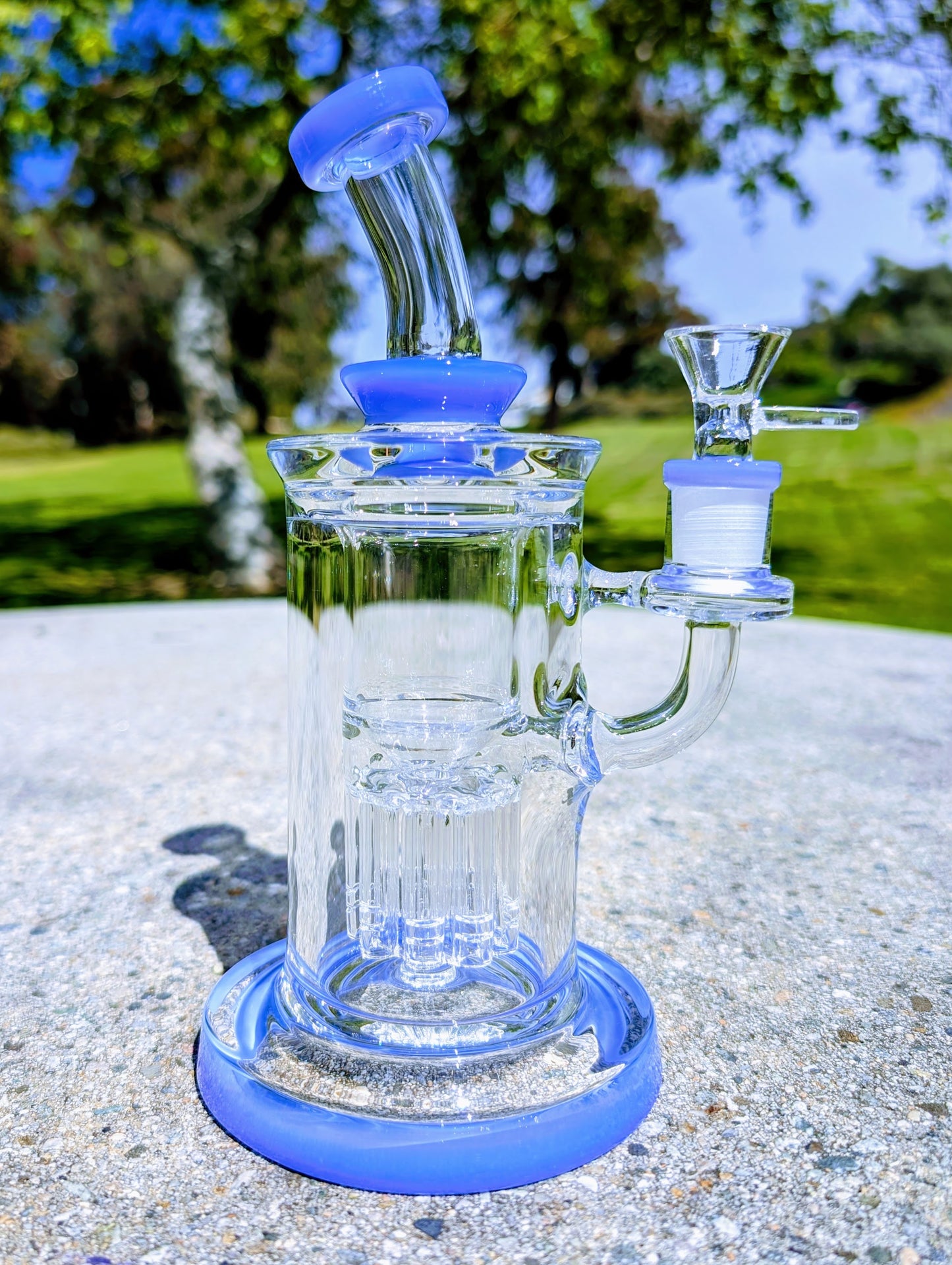 9" Thick & Heavy Blue Tree Perc Incycler Recycler