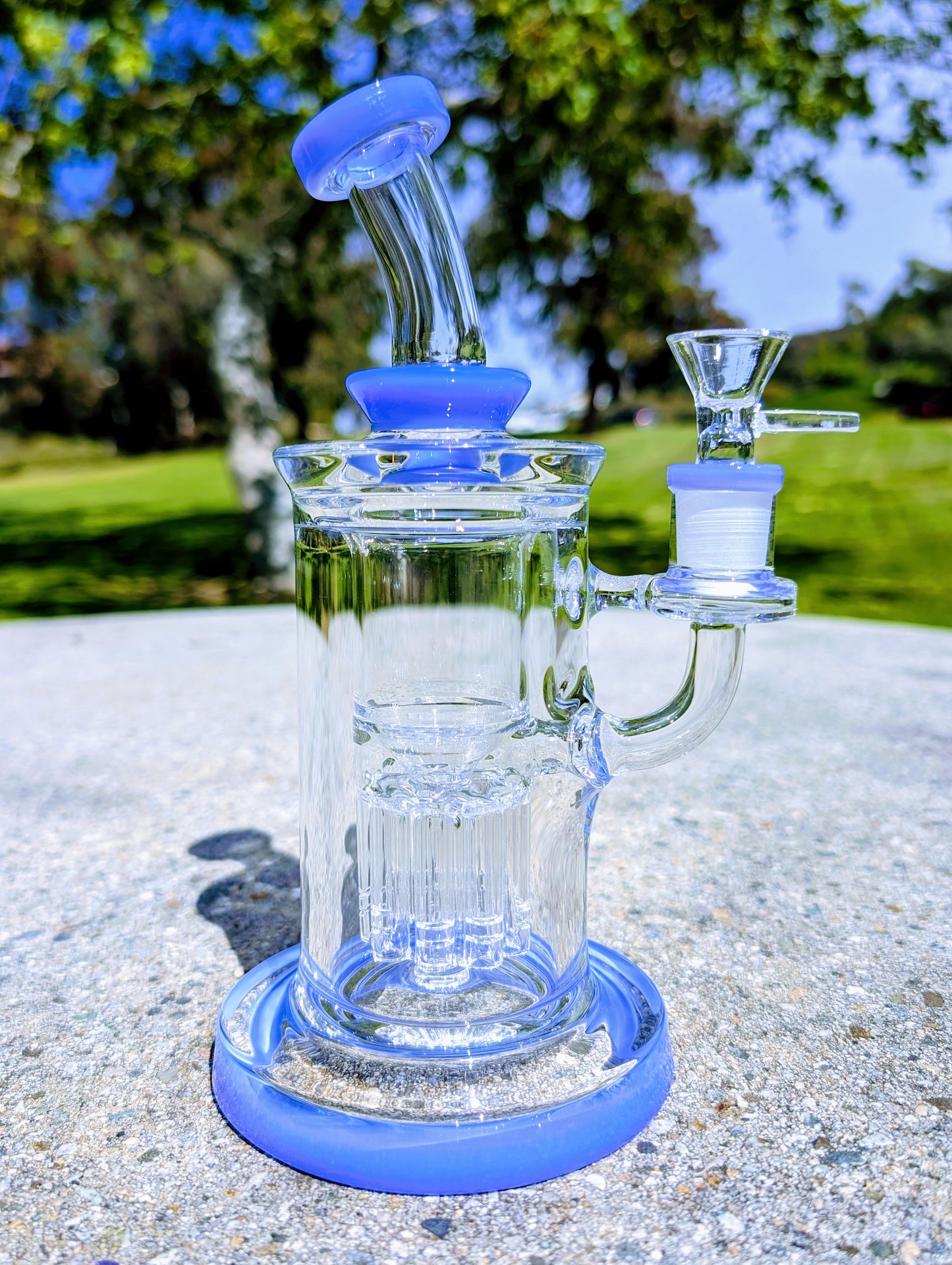 9" Thick & Heavy Blue Tree Perc Incycler Recycler