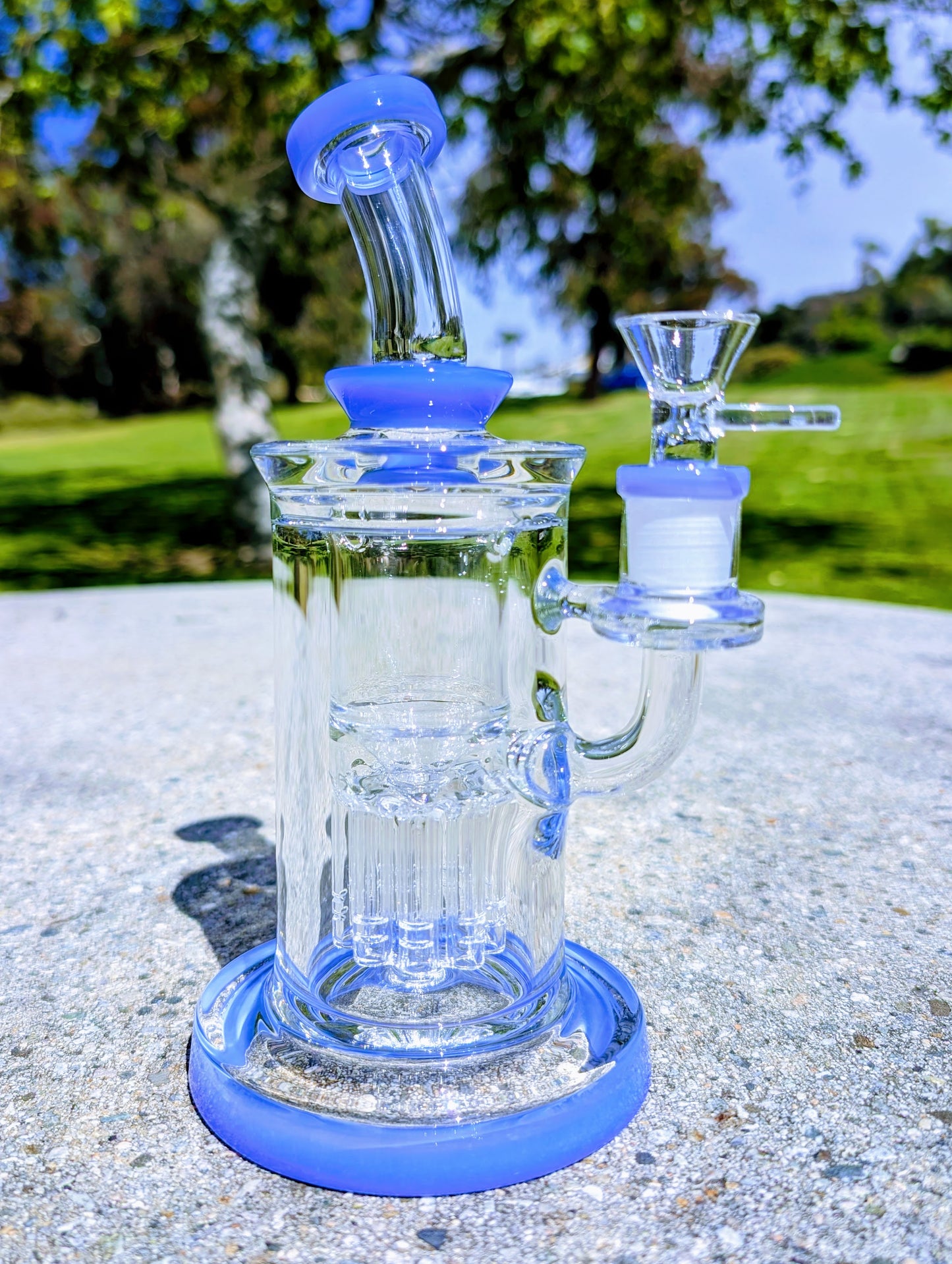 9" Thick & Heavy Blue Tree Perc Incycler Recycler