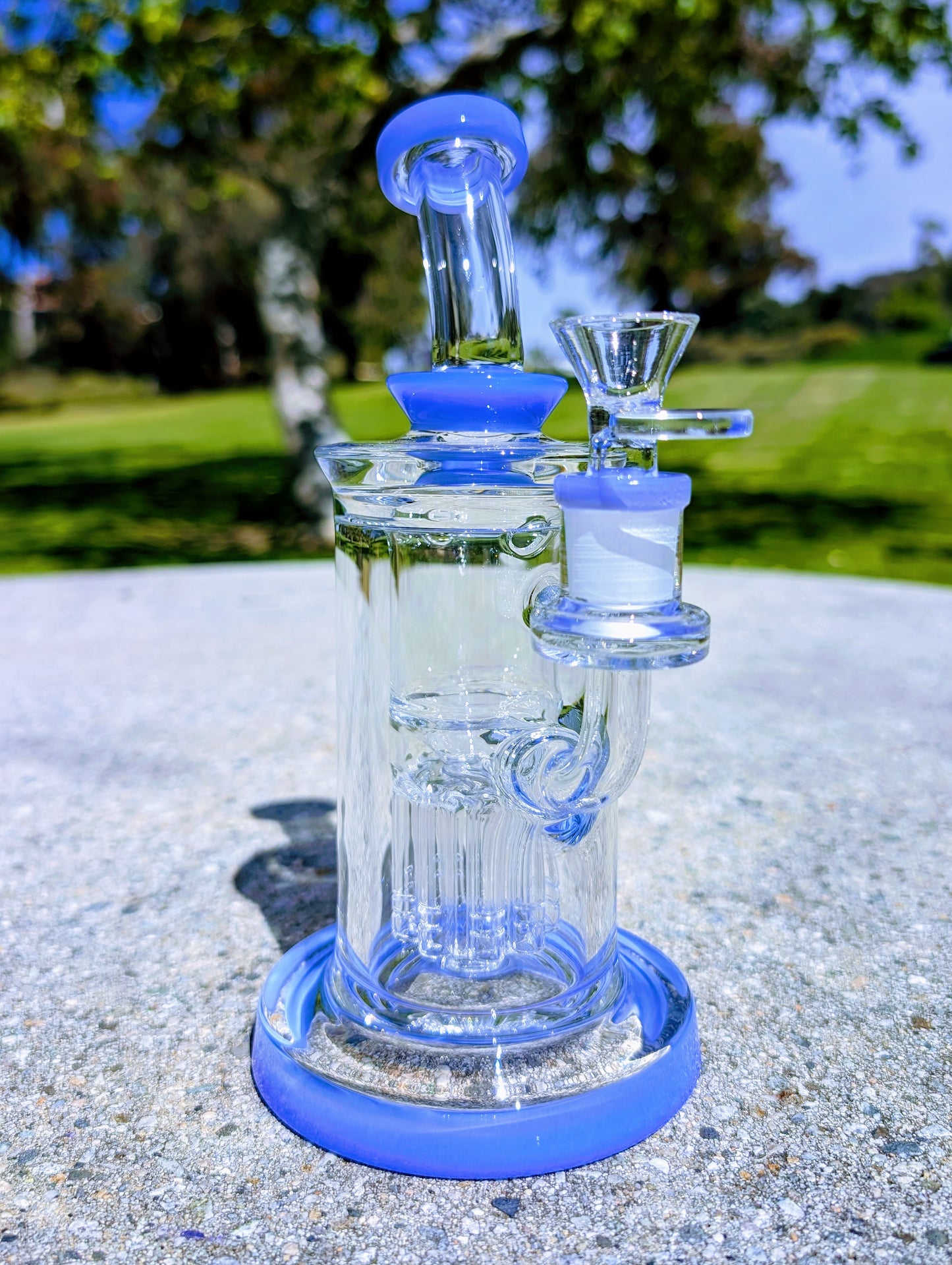 9" Thick & Heavy Blue Tree Perc Incycler Recycler