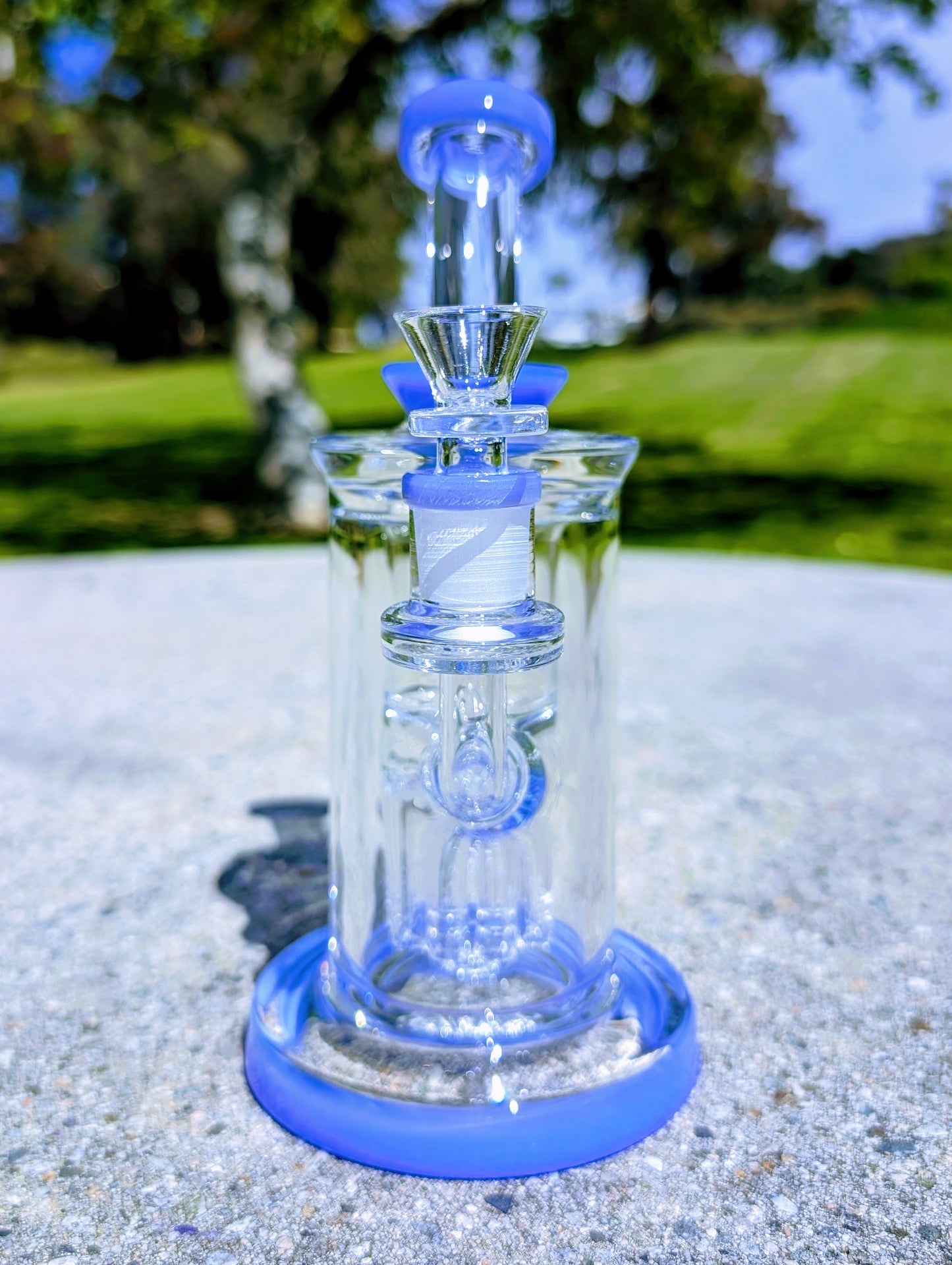 9" Thick & Heavy Blue Tree Perc Incycler Recycler