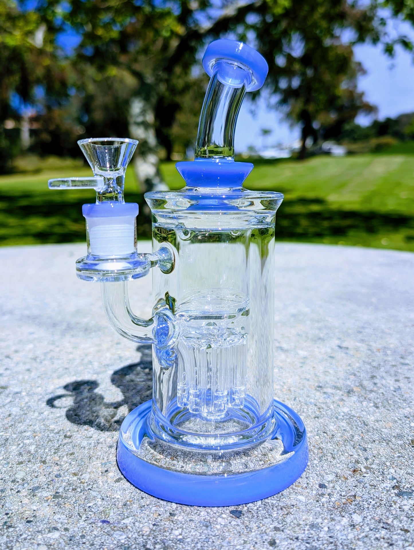 9" Thick & Heavy Blue Tree Perc Incycler Recycler