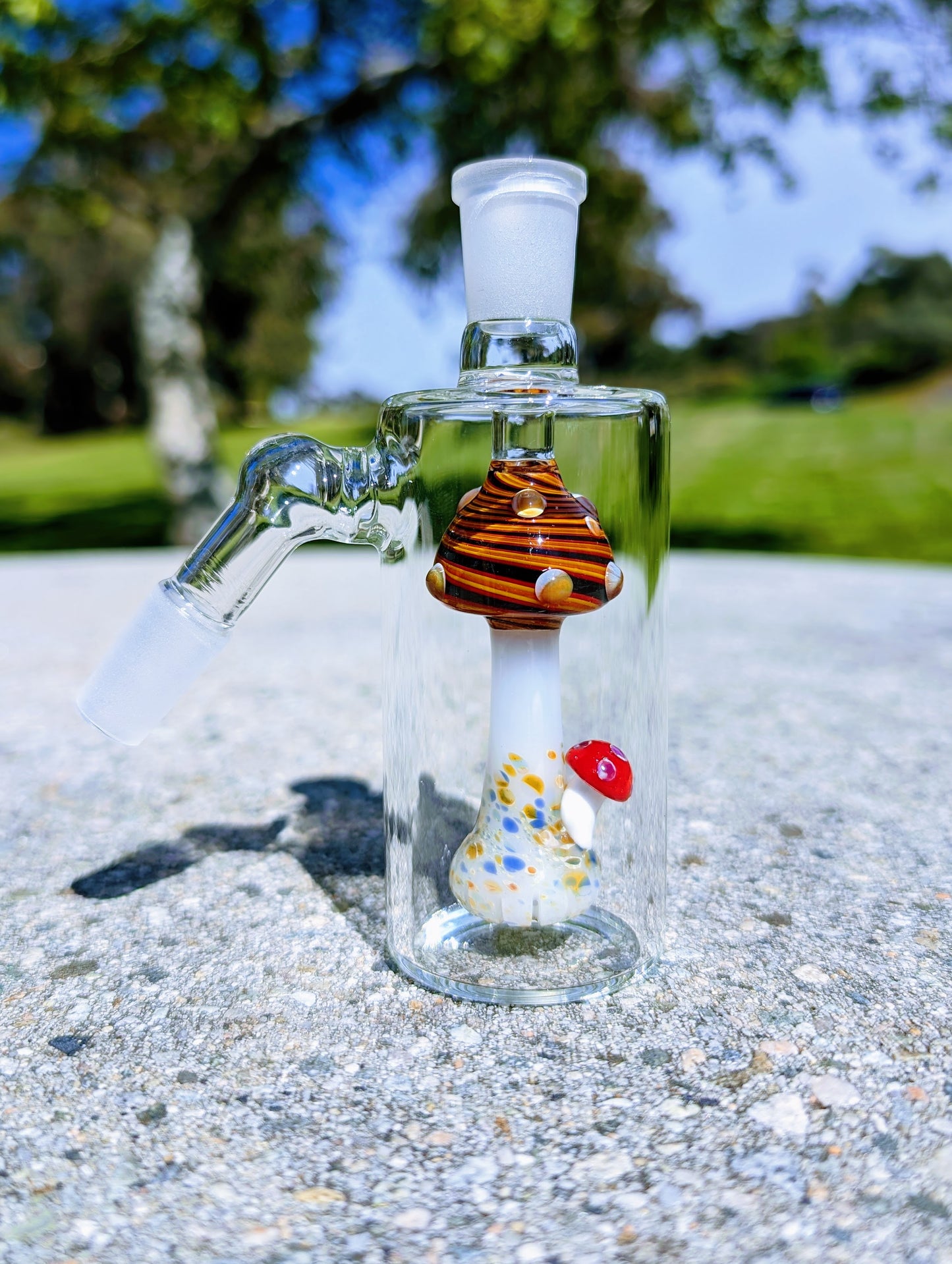 5" 14mm 45° Ember Mushroom Perc Ash Catcher