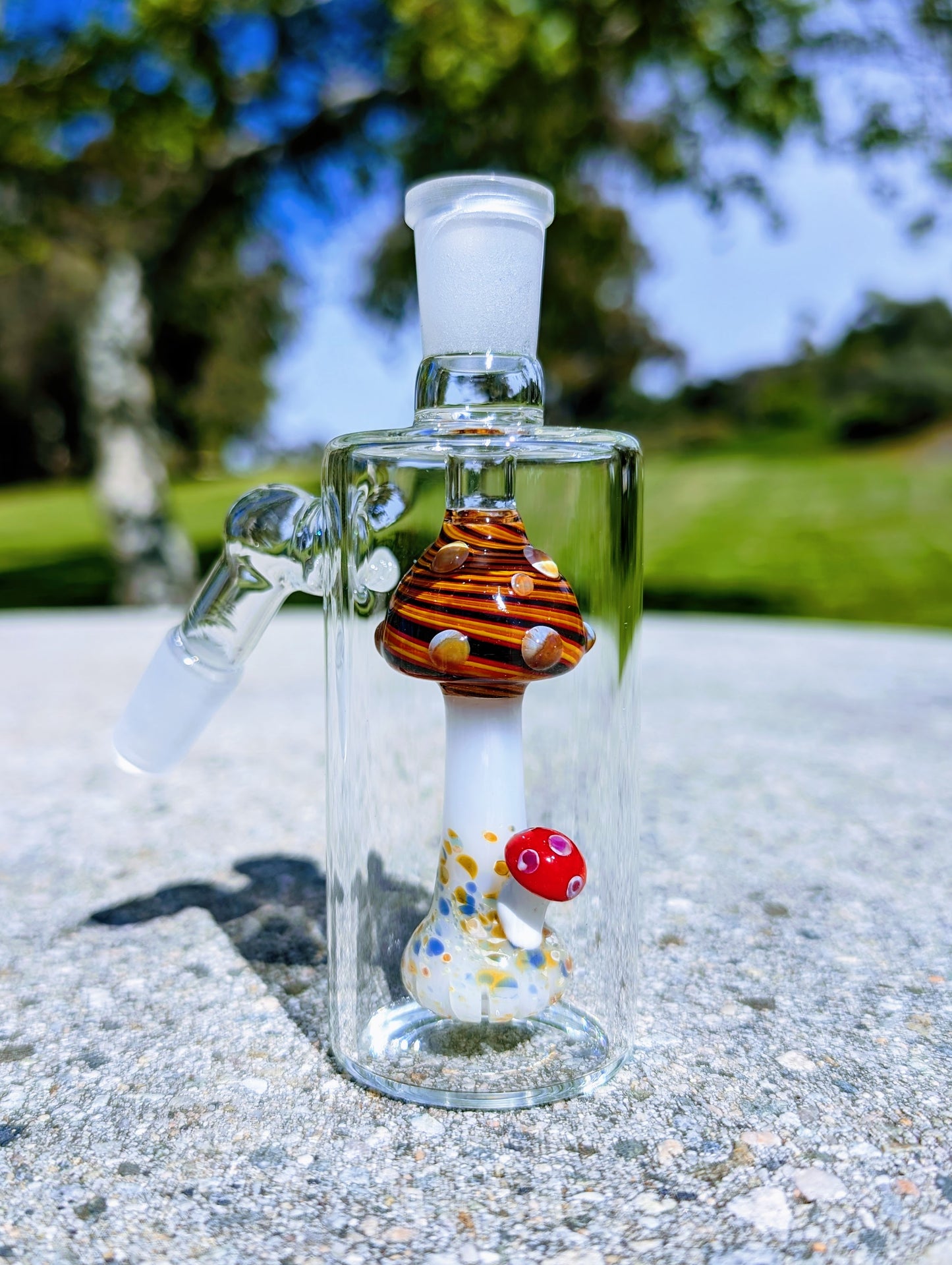 5" 14mm 45° Ember Mushroom Perc Ash Catcher