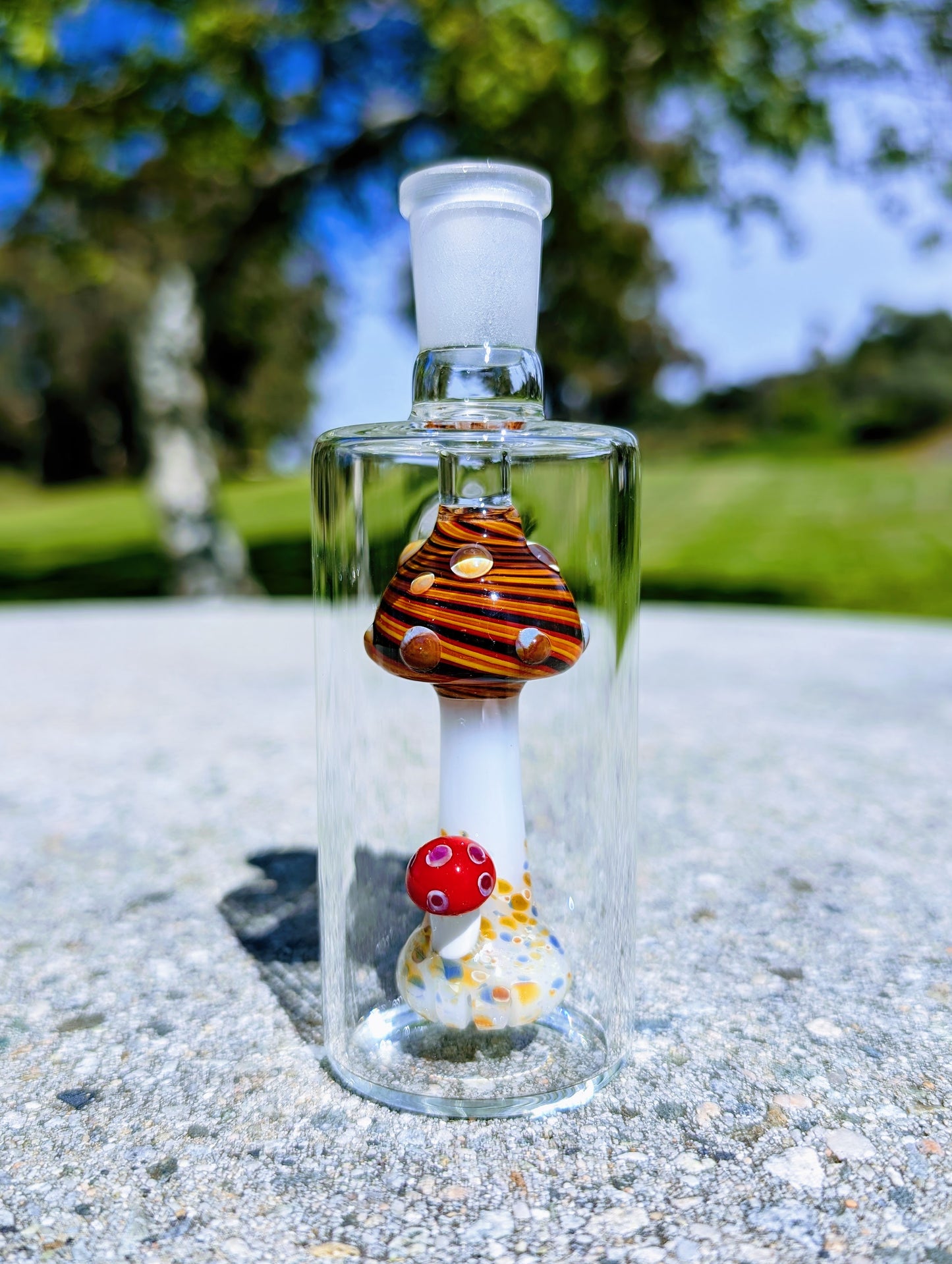 5" 14mm 45° Ember Mushroom Perc Ash Catcher