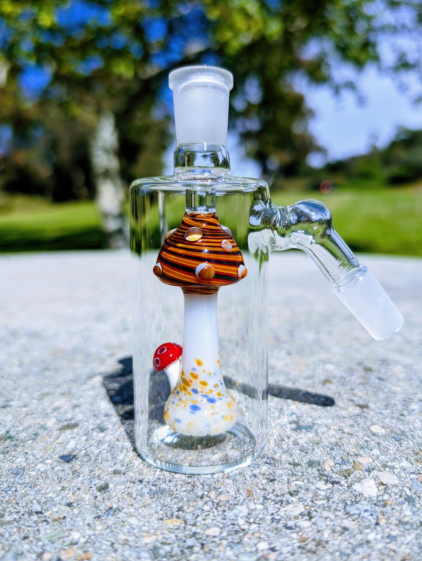 5" 14mm 45° Ember Mushroom Perc Ash Catcher