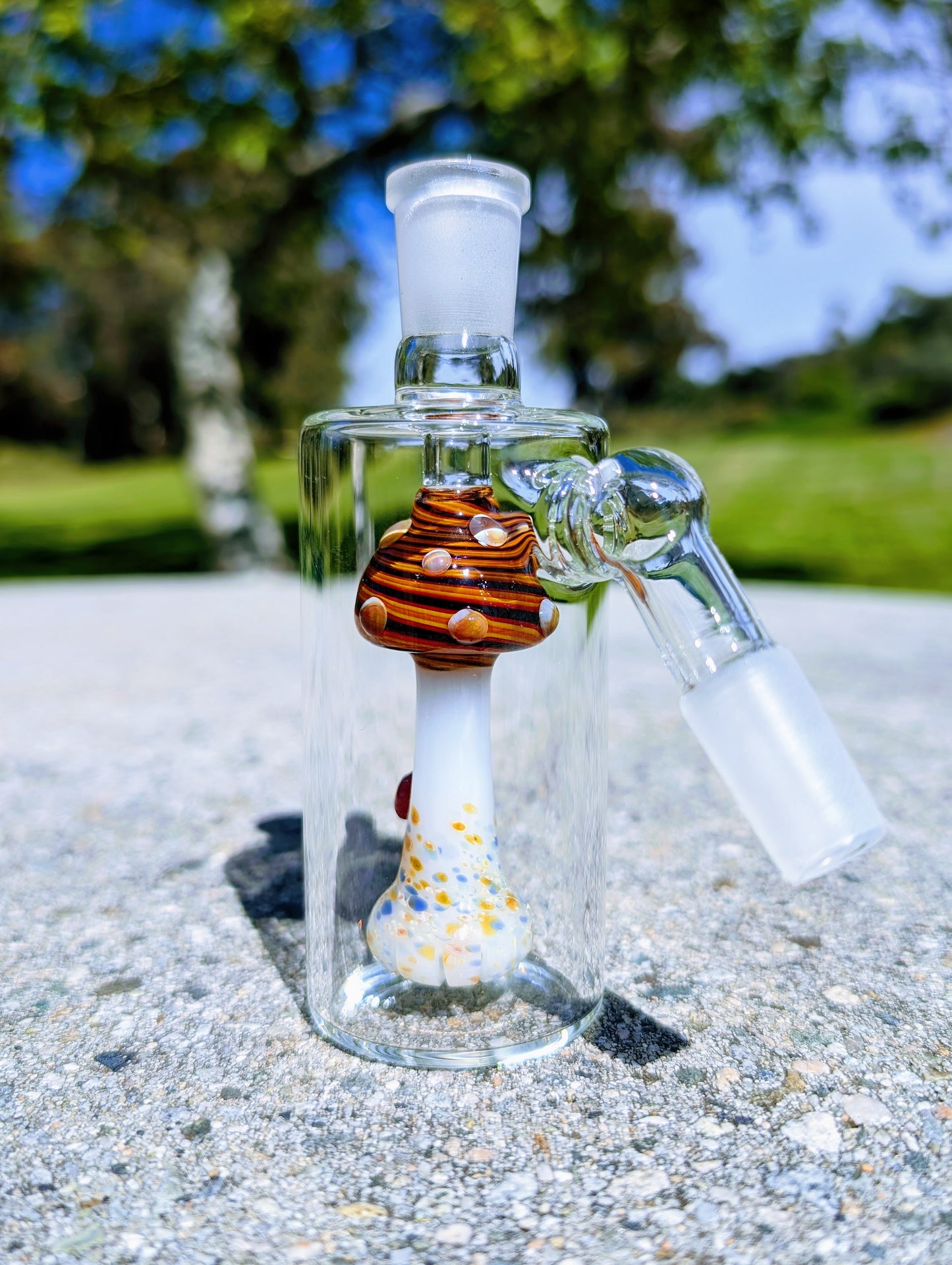 5" 14mm 45° Ember Mushroom Perc Ash Catcher