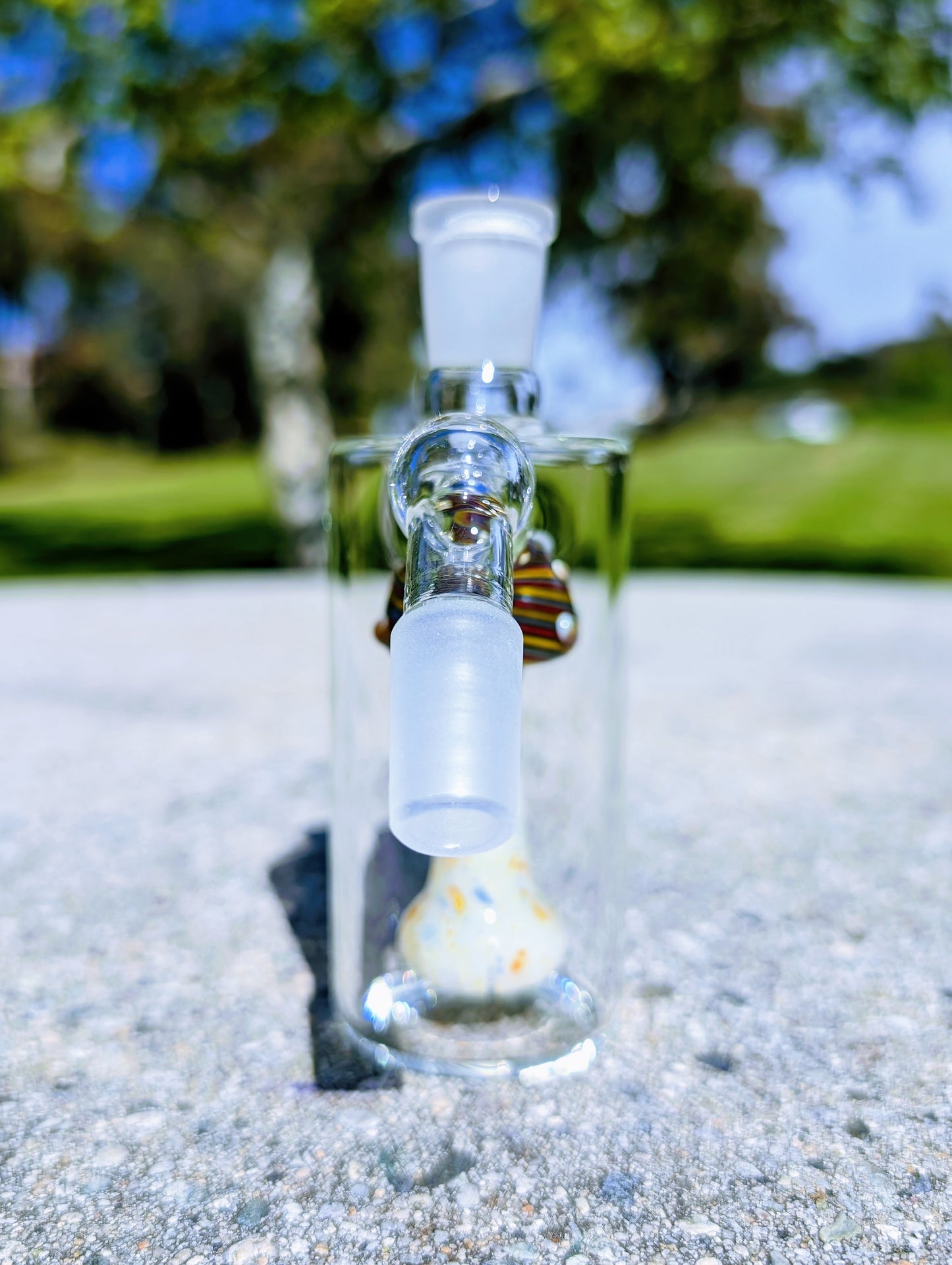 5" 14mm 45° Rainbow Mushroom Perc Ash Catcher