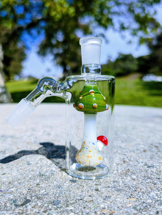 5" 14mm 45° Magic Mushroom Perc Ash Catcher