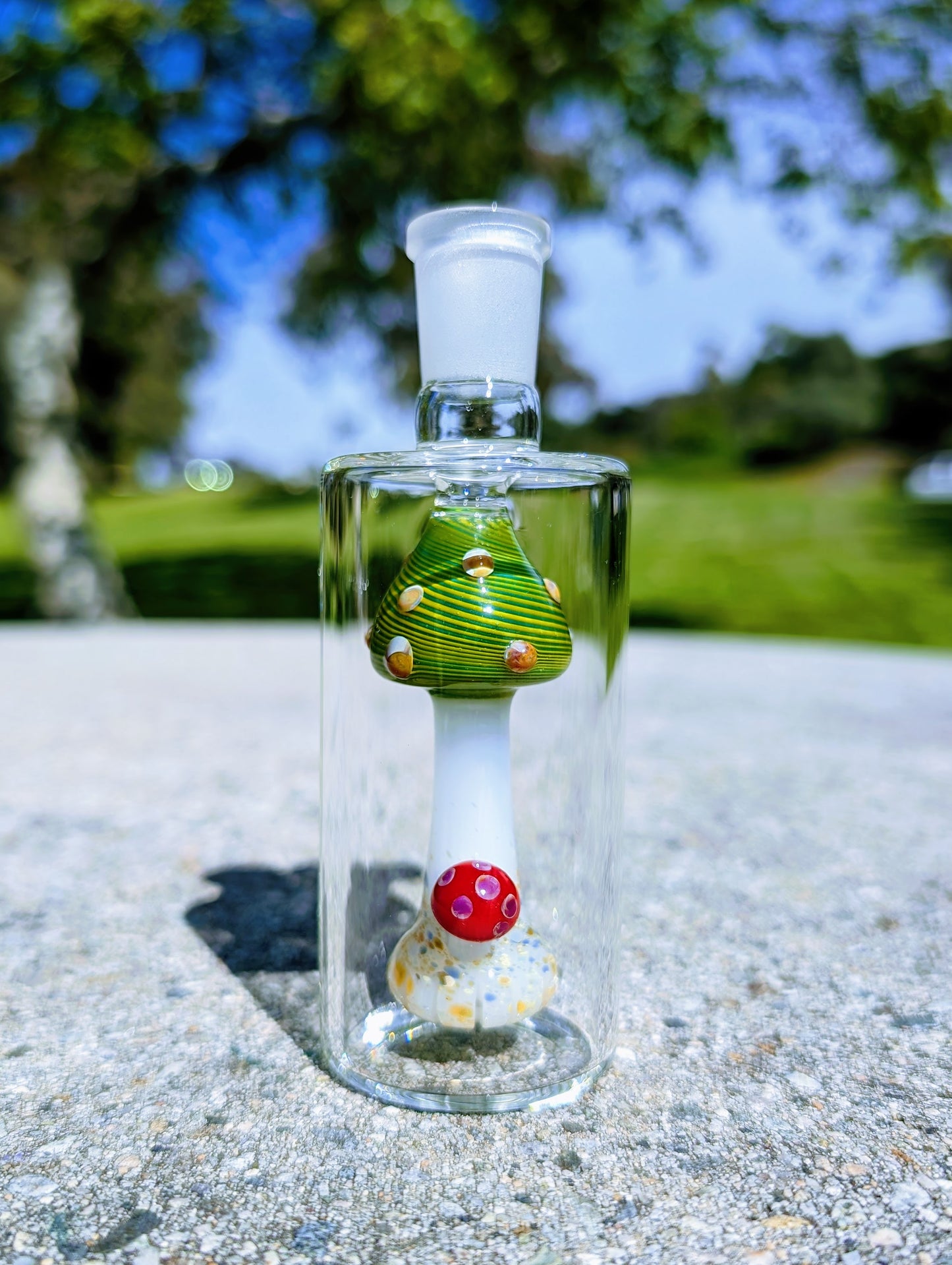 5" 14mm 45° Magic Mushroom Perc Ash Catcher