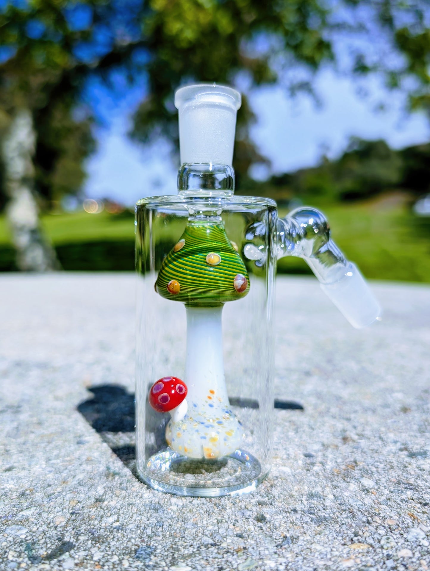 5" 14mm 45° Magic Mushroom Perc Ash Catcher