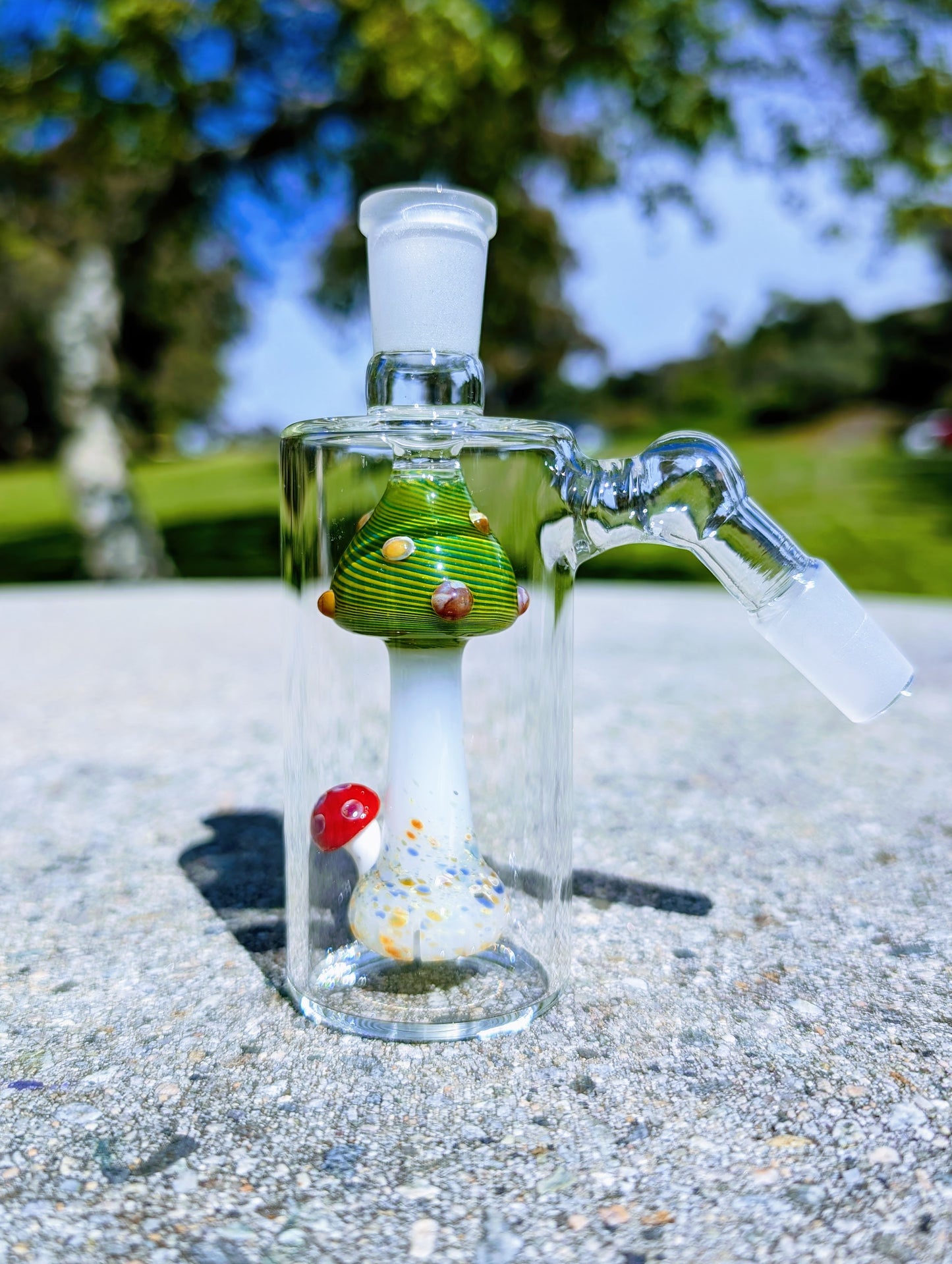 5" 14mm 45° Magic Mushroom Perc Ash Catcher