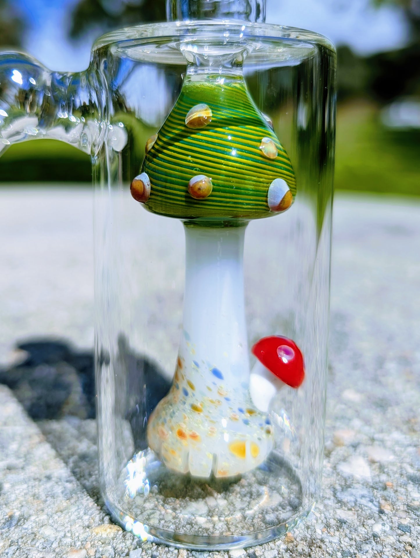 5" 14mm 45° Magic Mushroom Perc Ash Catcher