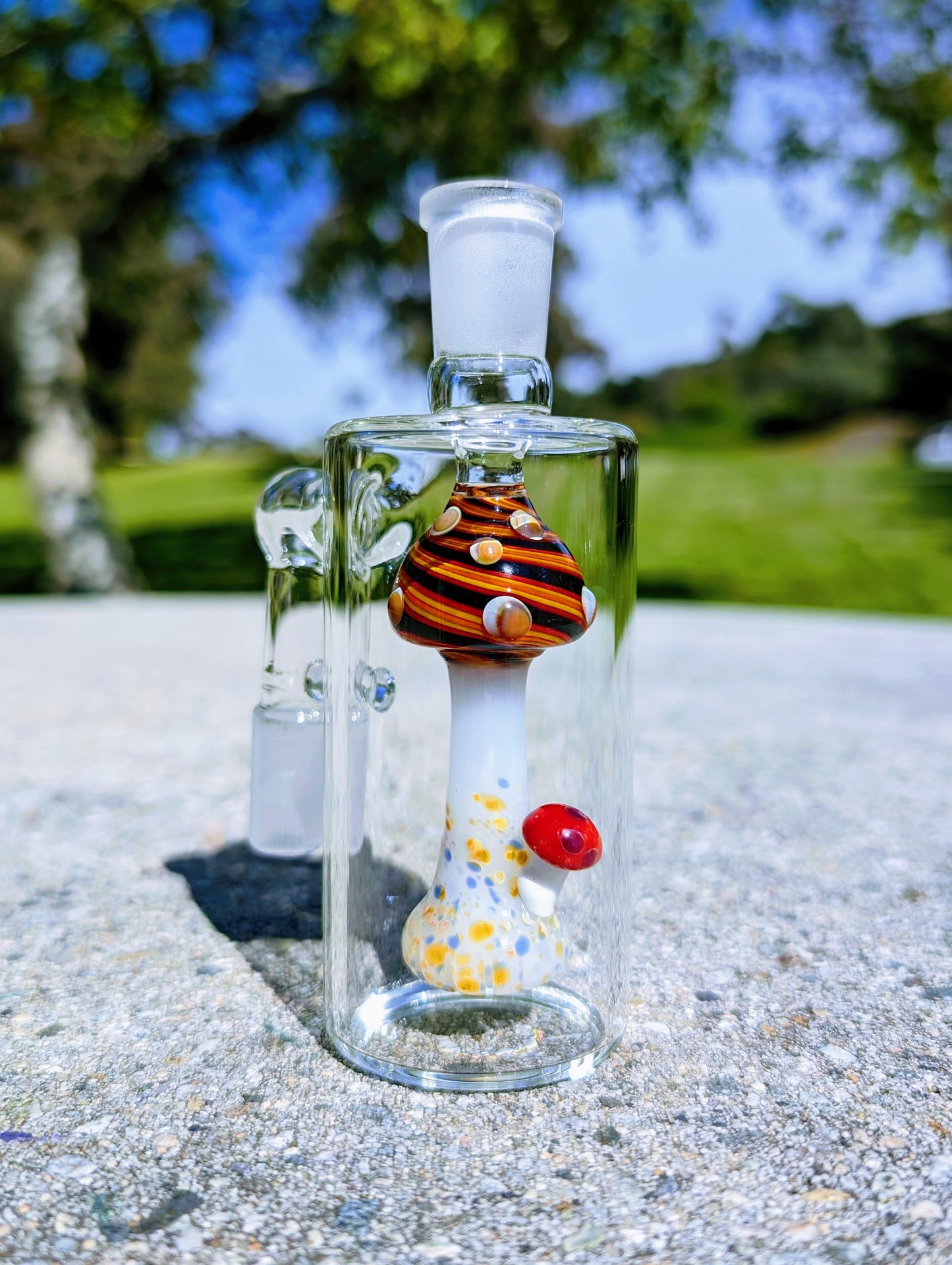 5" 14mm 90° Ember Mushroom Perc Ash Catcher