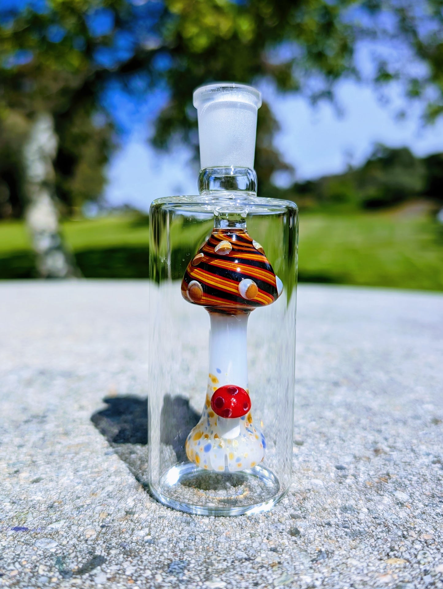 5" 14mm 90° Ember Mushroom Perc Ash Catcher