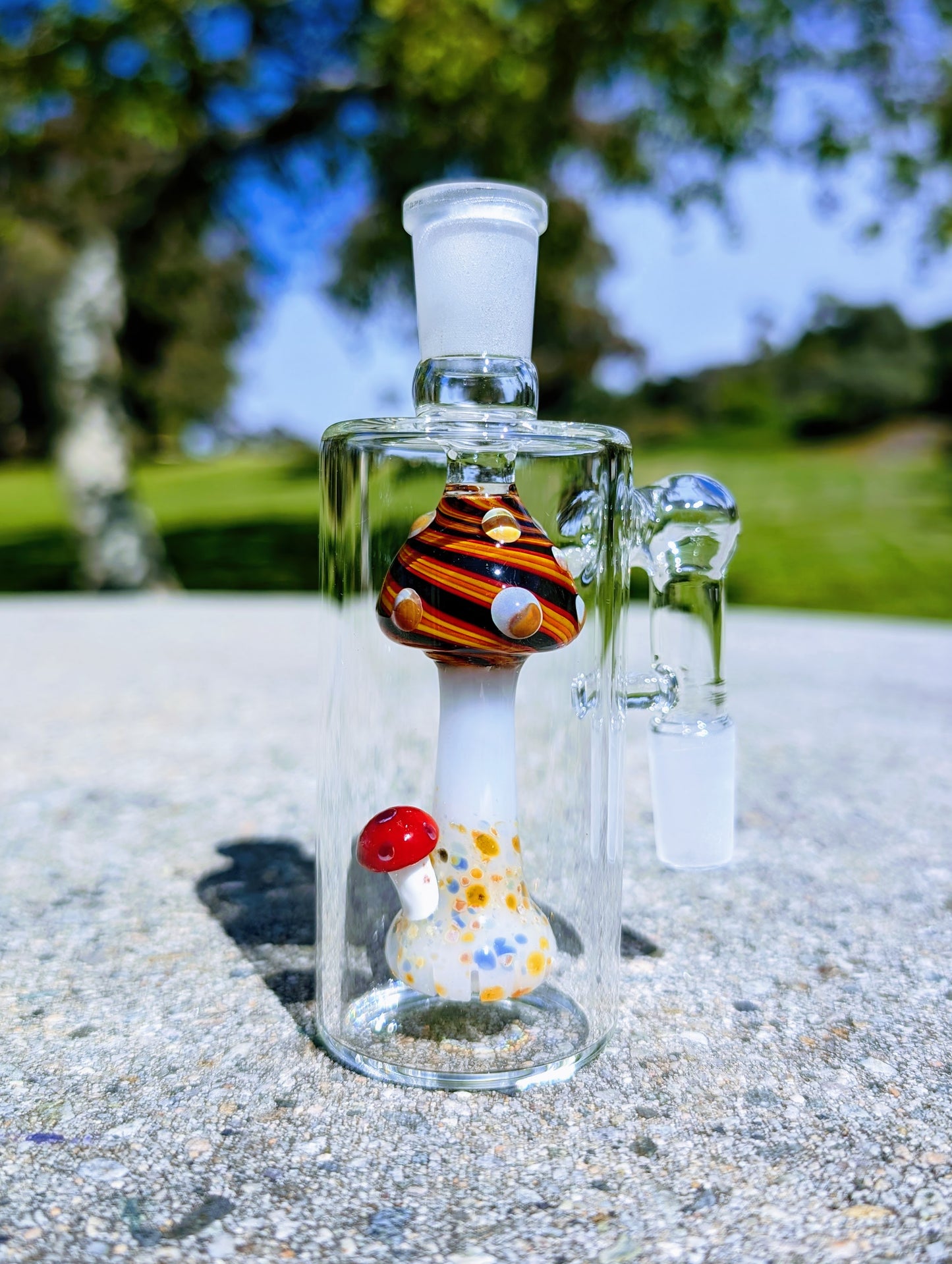 5" 14mm 90° Ember Mushroom Perc Ash Catcher