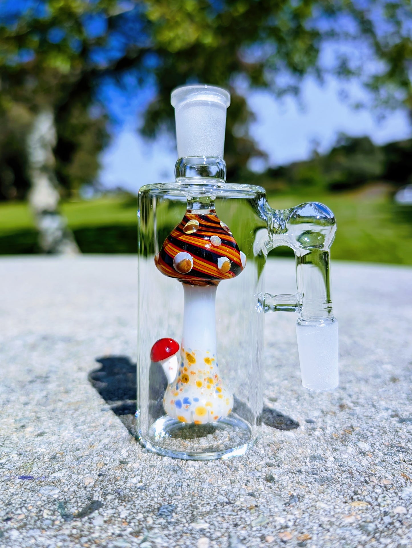 5" 14mm 90° Ember Mushroom Perc Ash Catcher