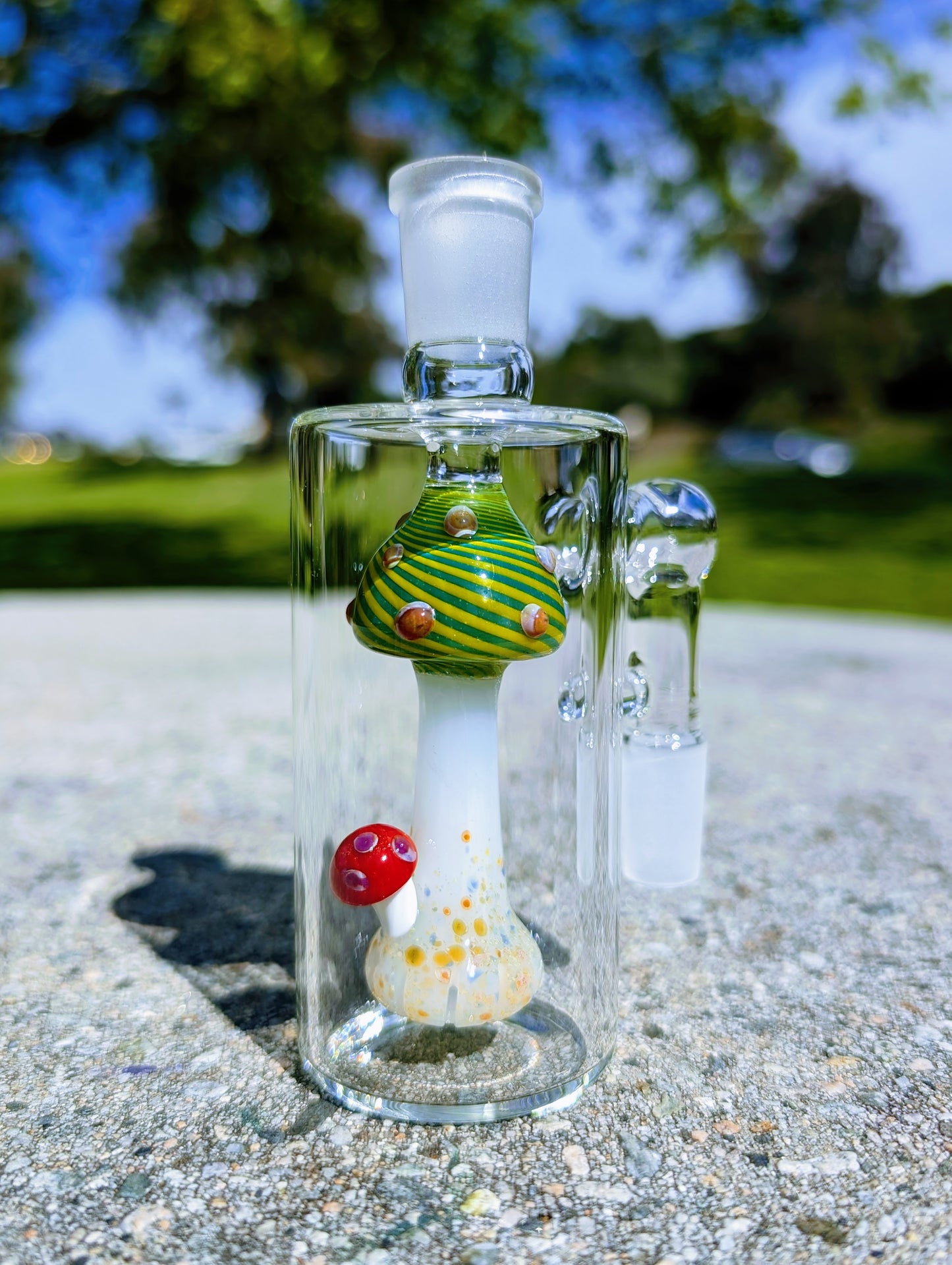 5" 14mm 90° Magic Mushroom Perc Ash Catcher