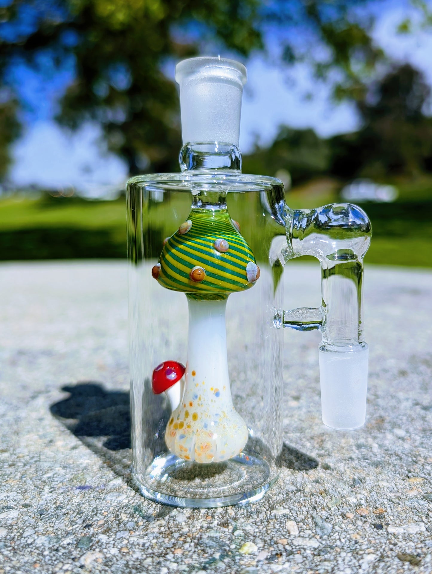 5" 14mm 90° Magic Mushroom Perc Ash Catcher