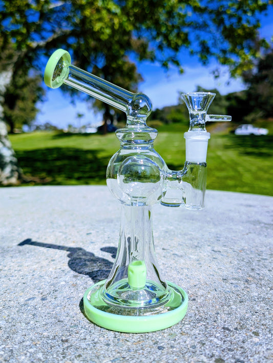 9" Green Bent Neck Bell Bottom Rig