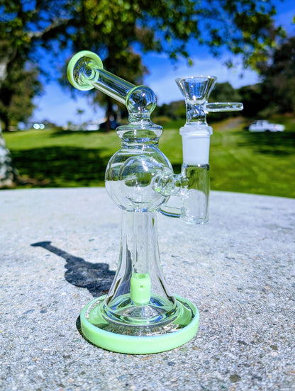 9" Green Bent Neck Bell Bottom Rig
