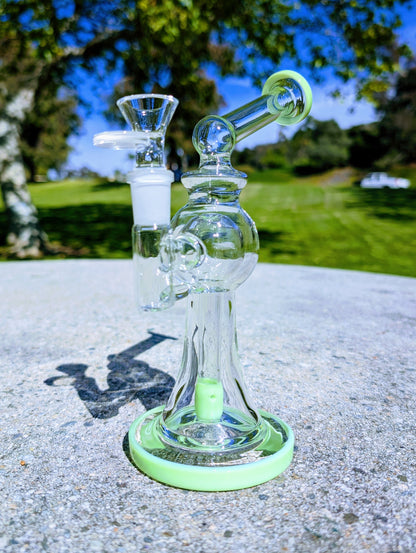 9" Green Bent Neck Bell Bottom Rig