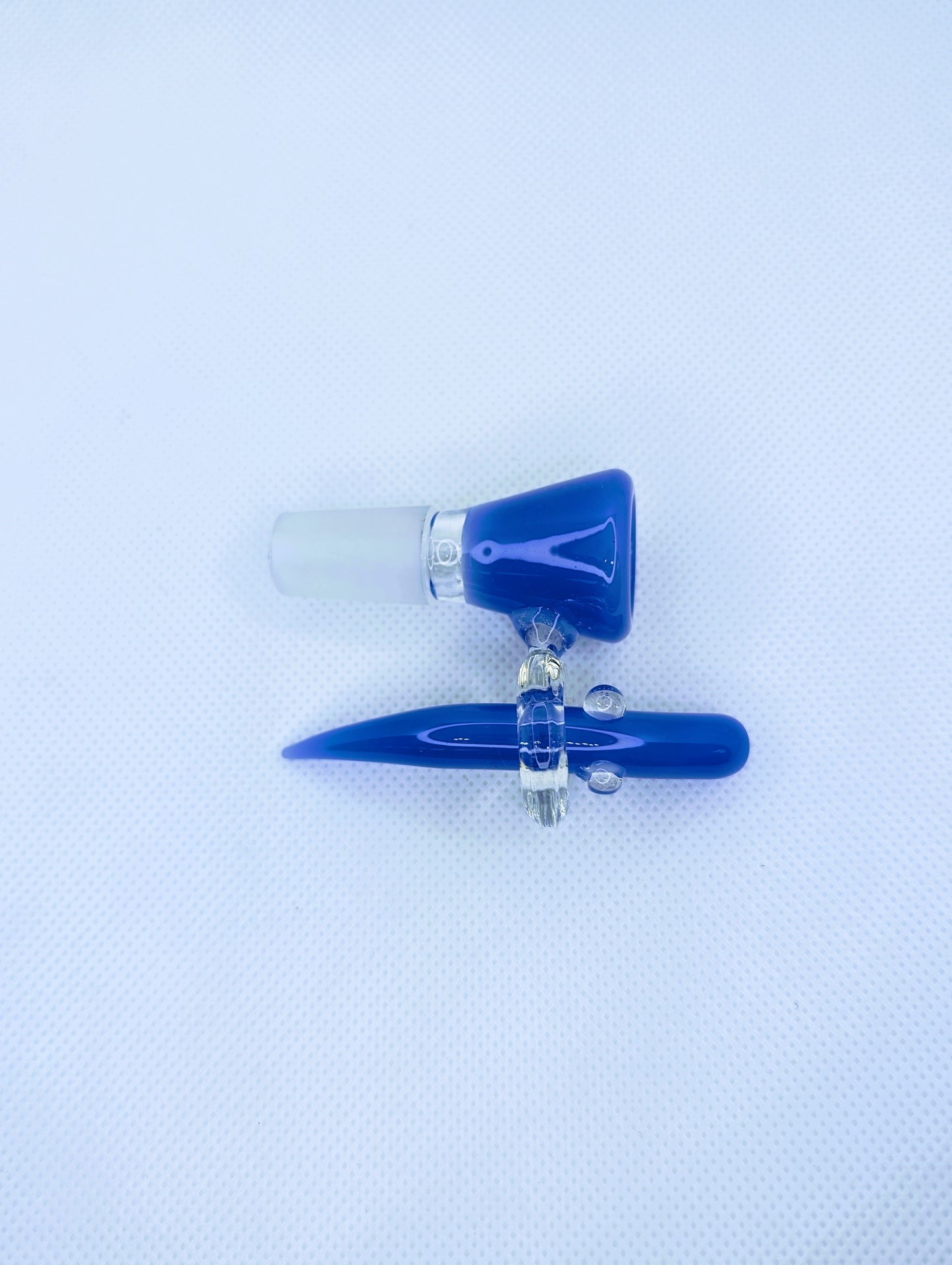 14mm Blue Screen Bowl Slide & Poker Cleaner Combo