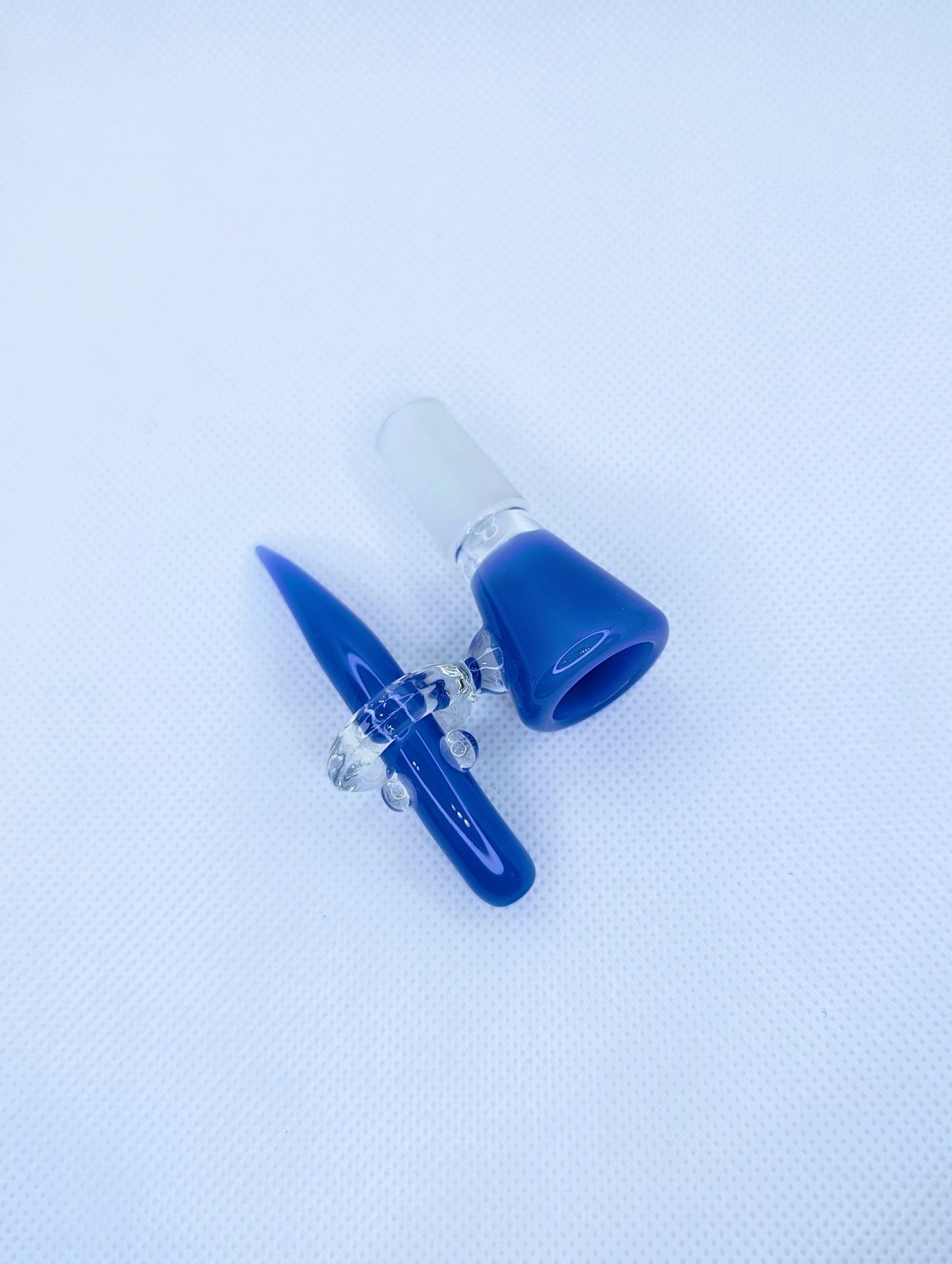 14mm Blue Screen Bowl Slide & Poker Cleaner Combo