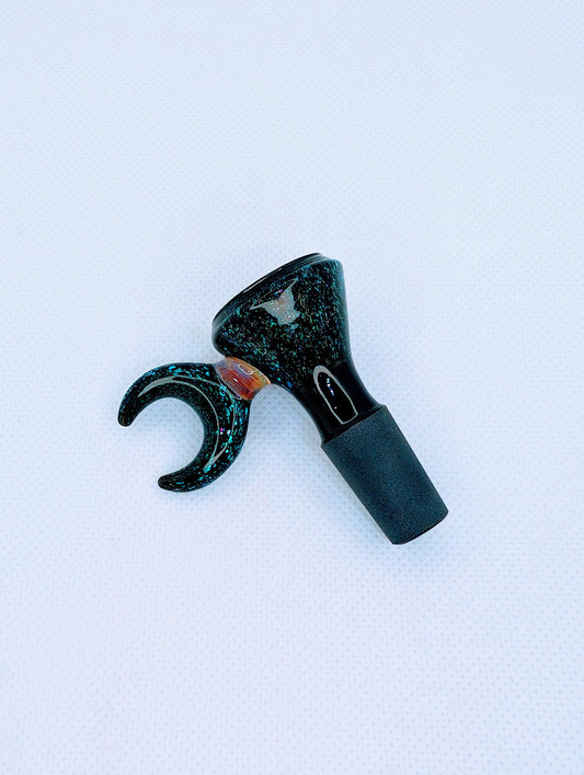 14mm Crescent Moon Crushed Opal Filter Screen Bowl Slide