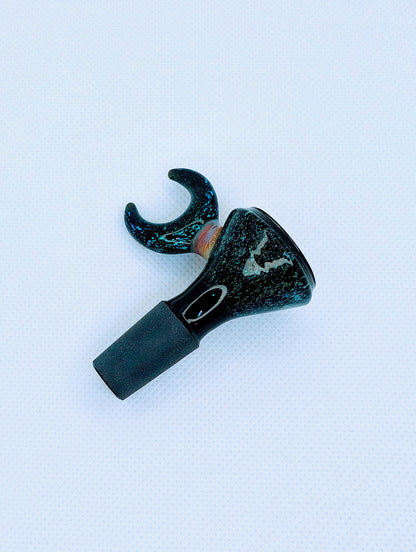 14mm Crescent Moon Crushed Opal Filter Screen Bowl Slide