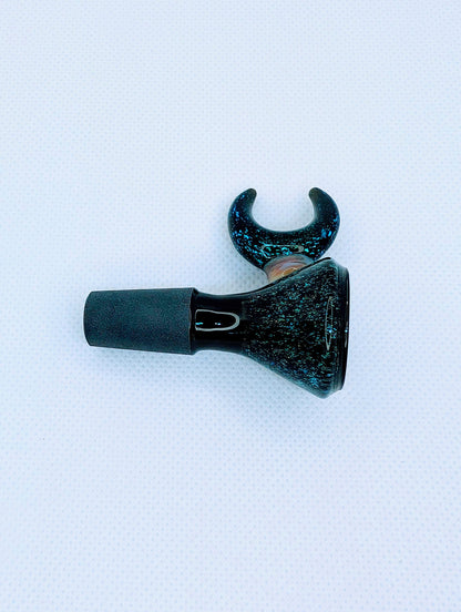 14mm Crescent Moon Crushed Opal Filter Screen Bowl Slide