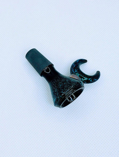 14mm Crescent Moon Crushed Opal Filter Screen Bowl Slide