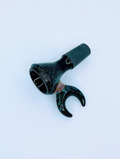14mm Crescent Moon Crushed Opal Filter Screen Bowl Slide
